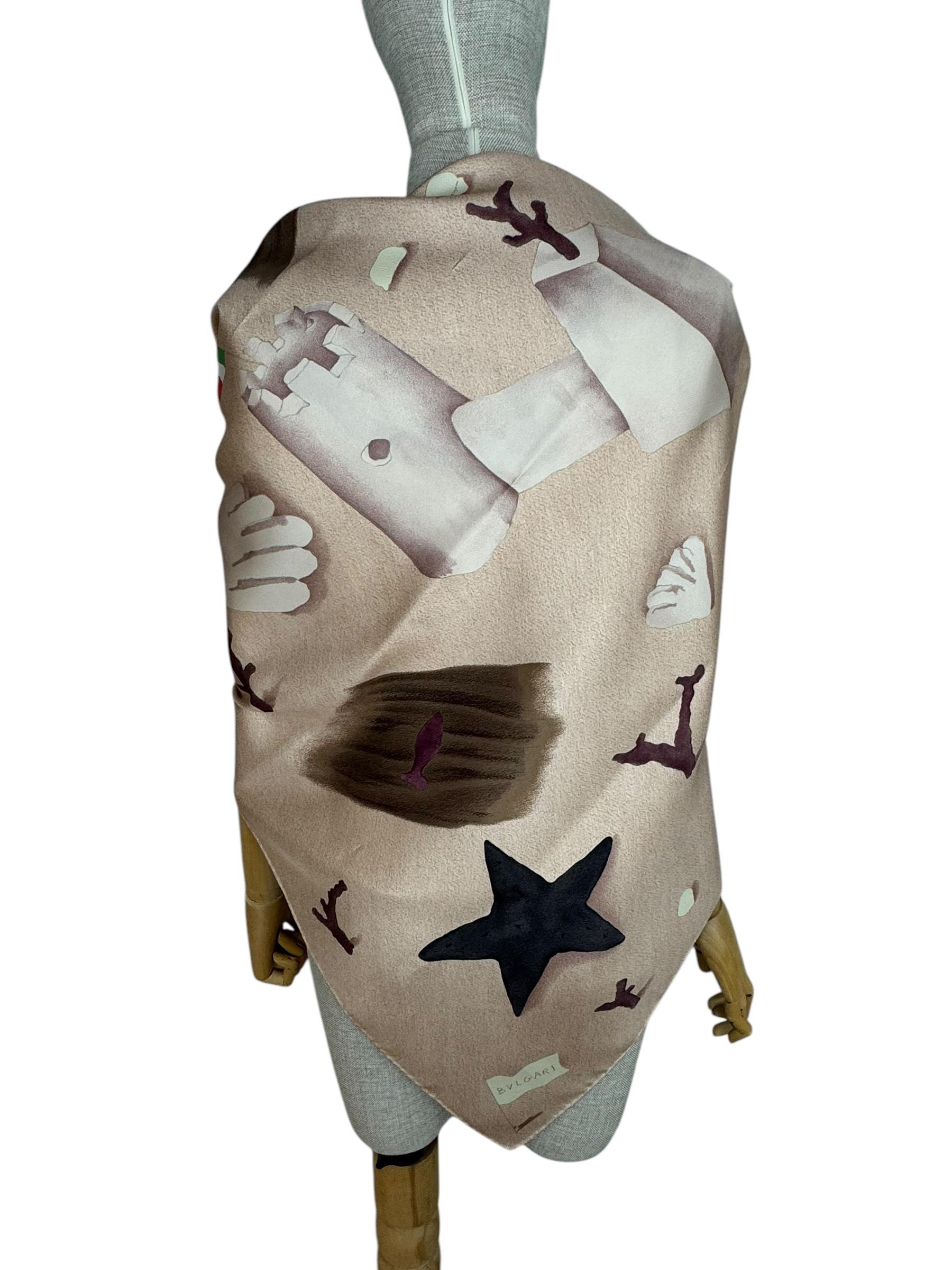 BVLGARI DAVID PIZZIGONI SILK SCARF
