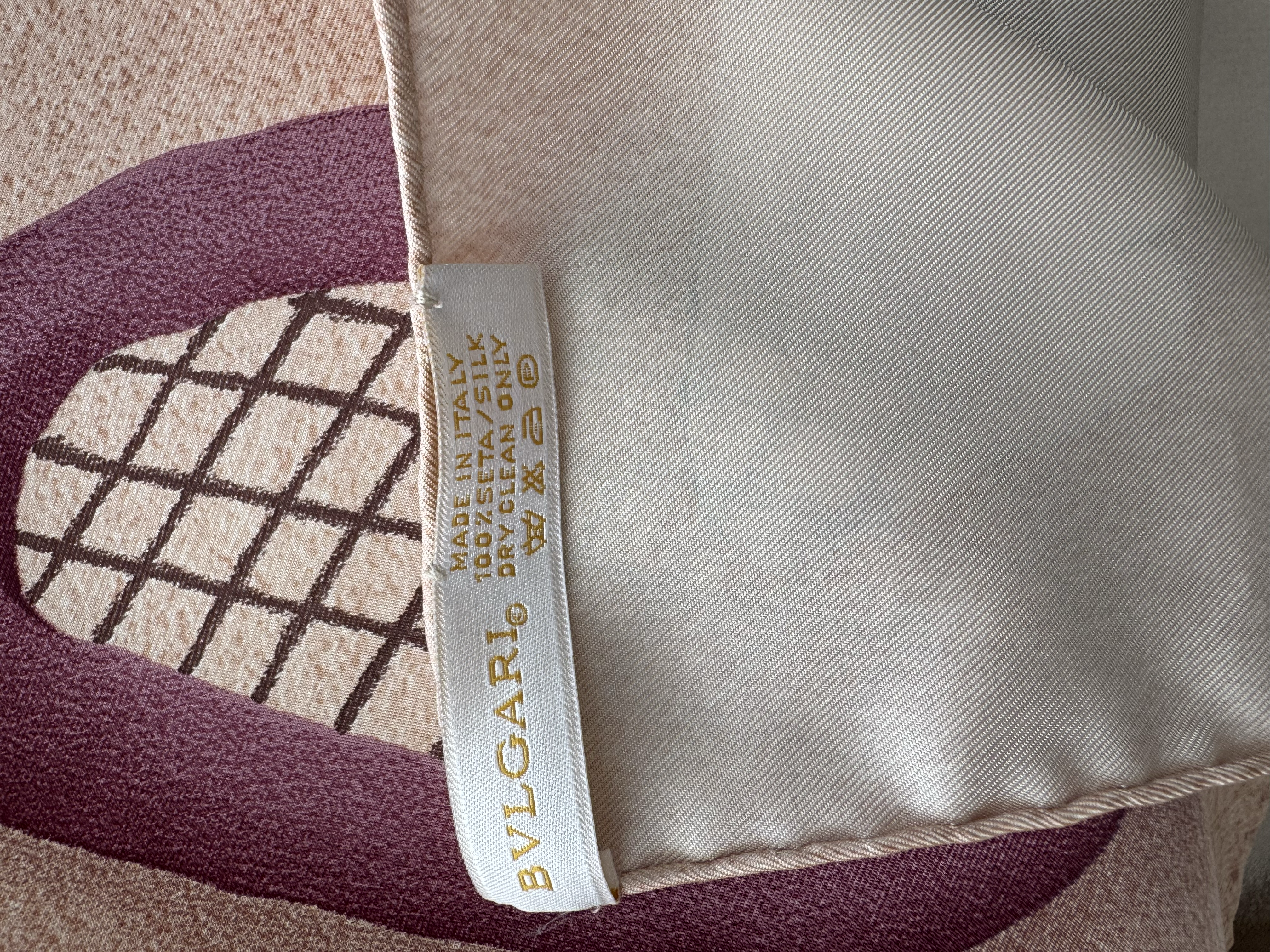BVLGARI DAVID PIZZIGONI SILK SCARF