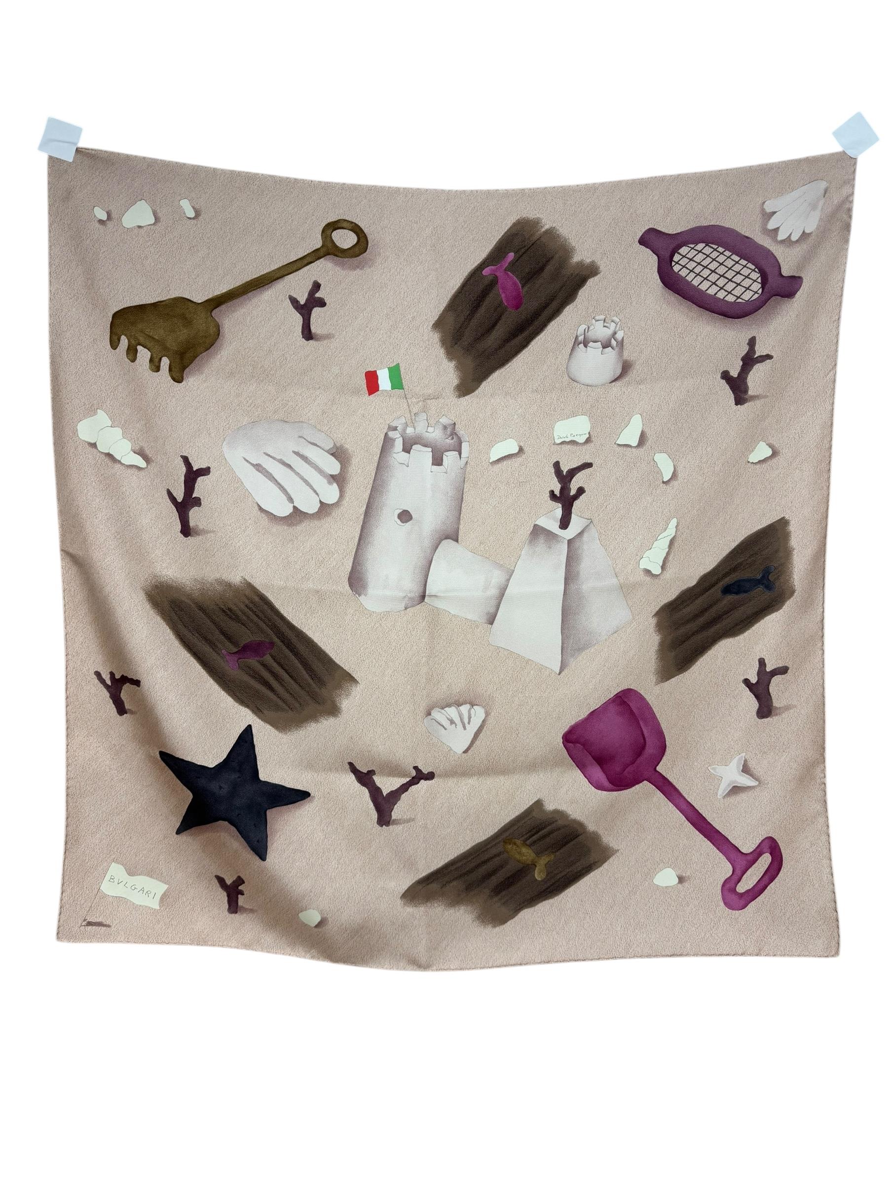 BVLGARI DAVID PIZZIGONI SILK SCARF
