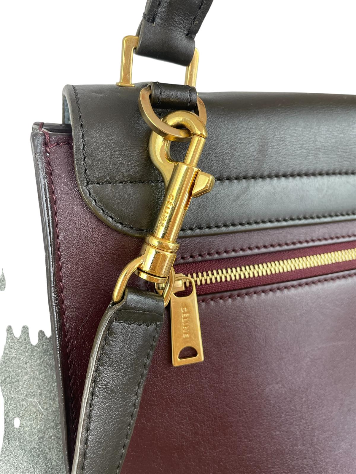 CALFSKIN SUEDE MEDIUM TRAPEZE  BAG