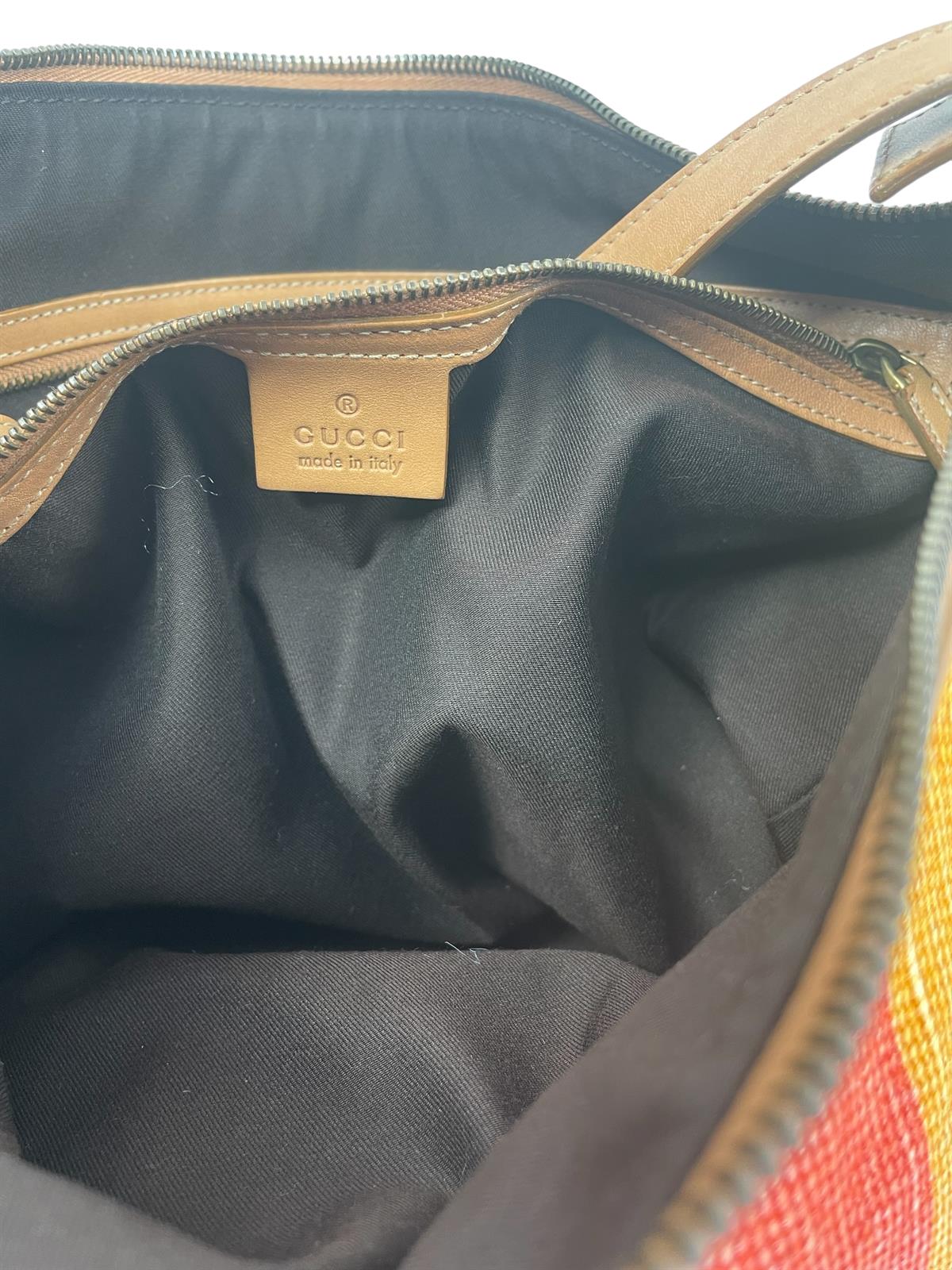 CANVAS STRIPED SMALL BLONDIE BAG