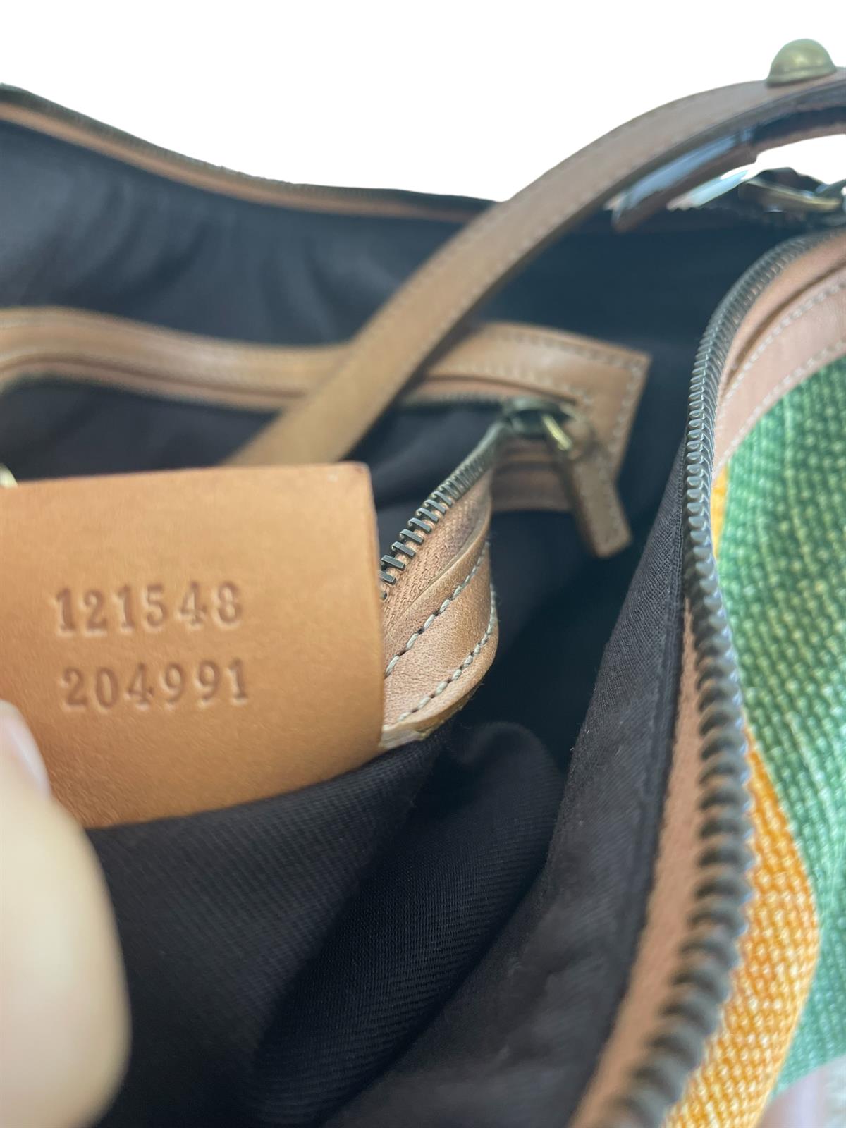 CANVAS STRIPED SMALL BLONDIE BAG
