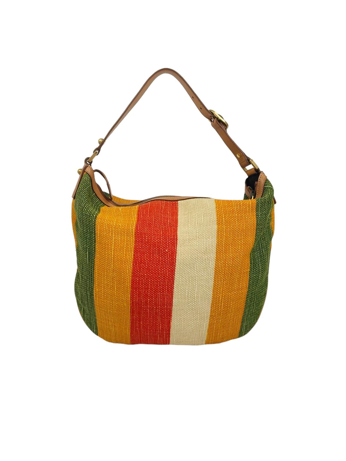 CANVAS STRIPED SMALL BLONDIE BAG
