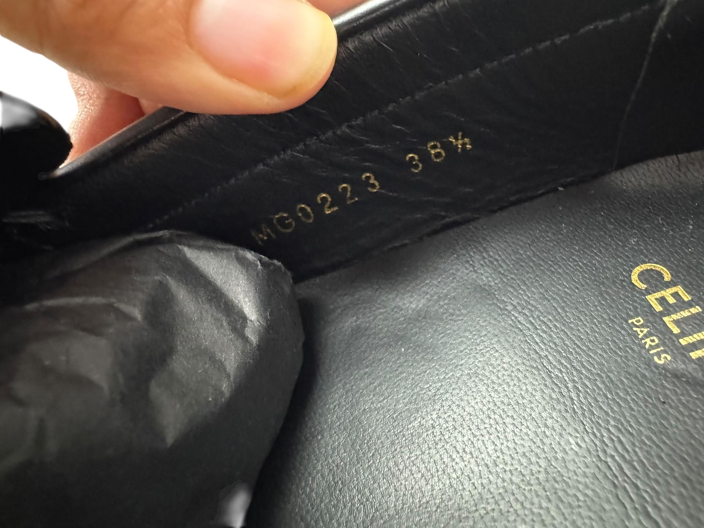 CELINE BLACK LEOPARD LOAFER