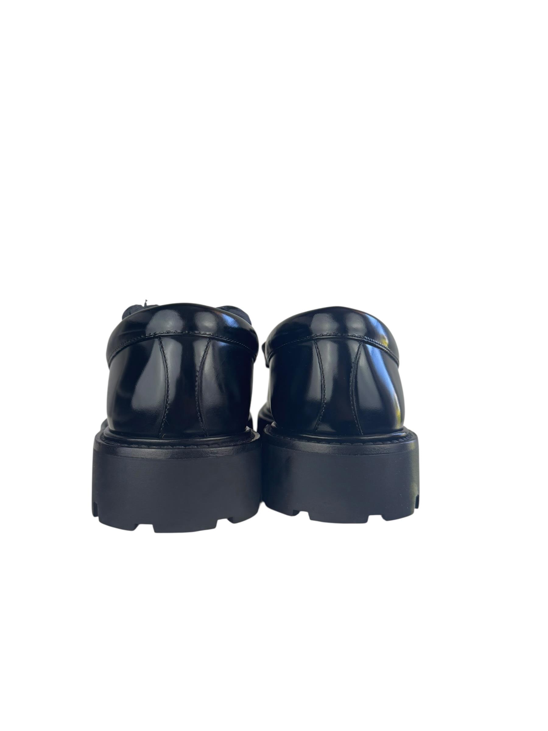 CELINE BLACK LEOPARD LOAFER