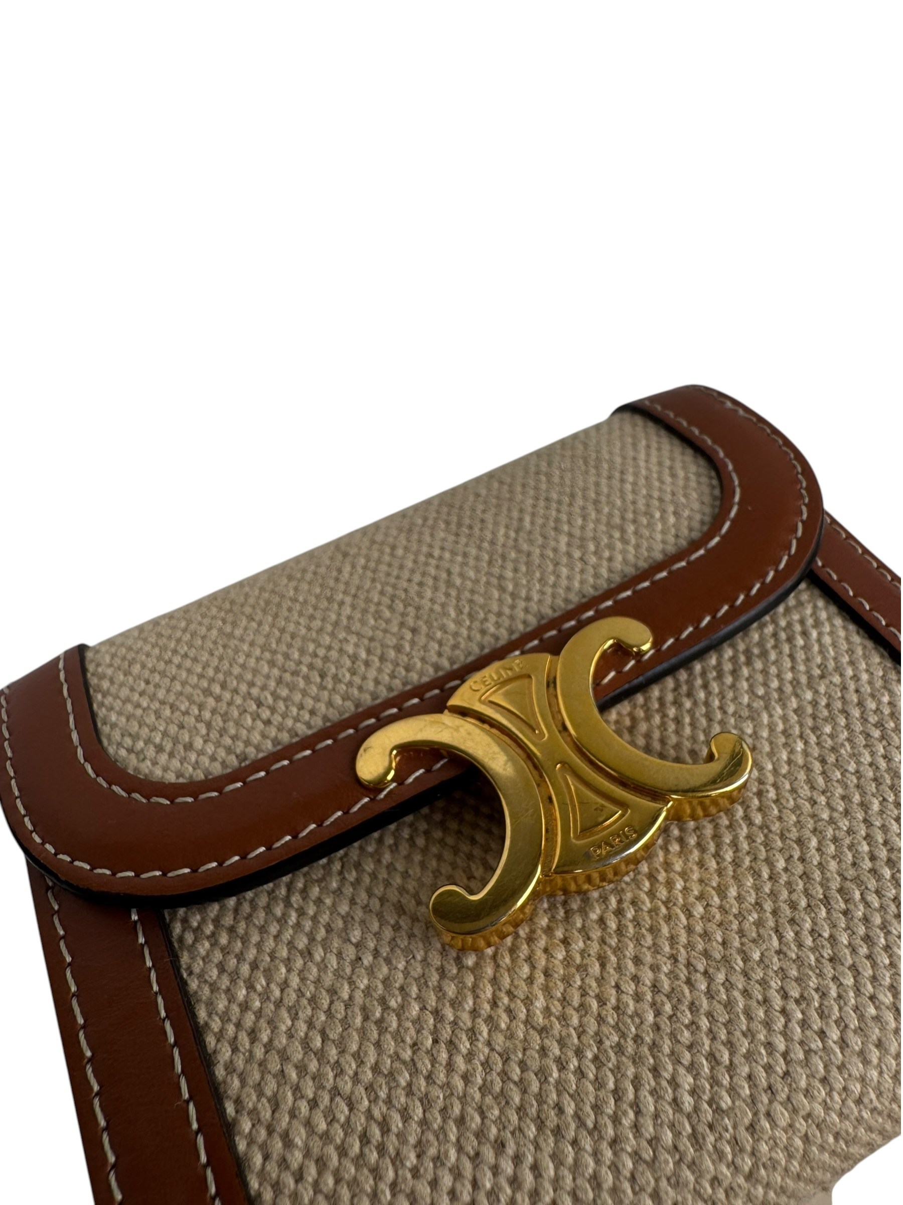CELINE CANVAS LEAHTER TRIOMPHE WALLET