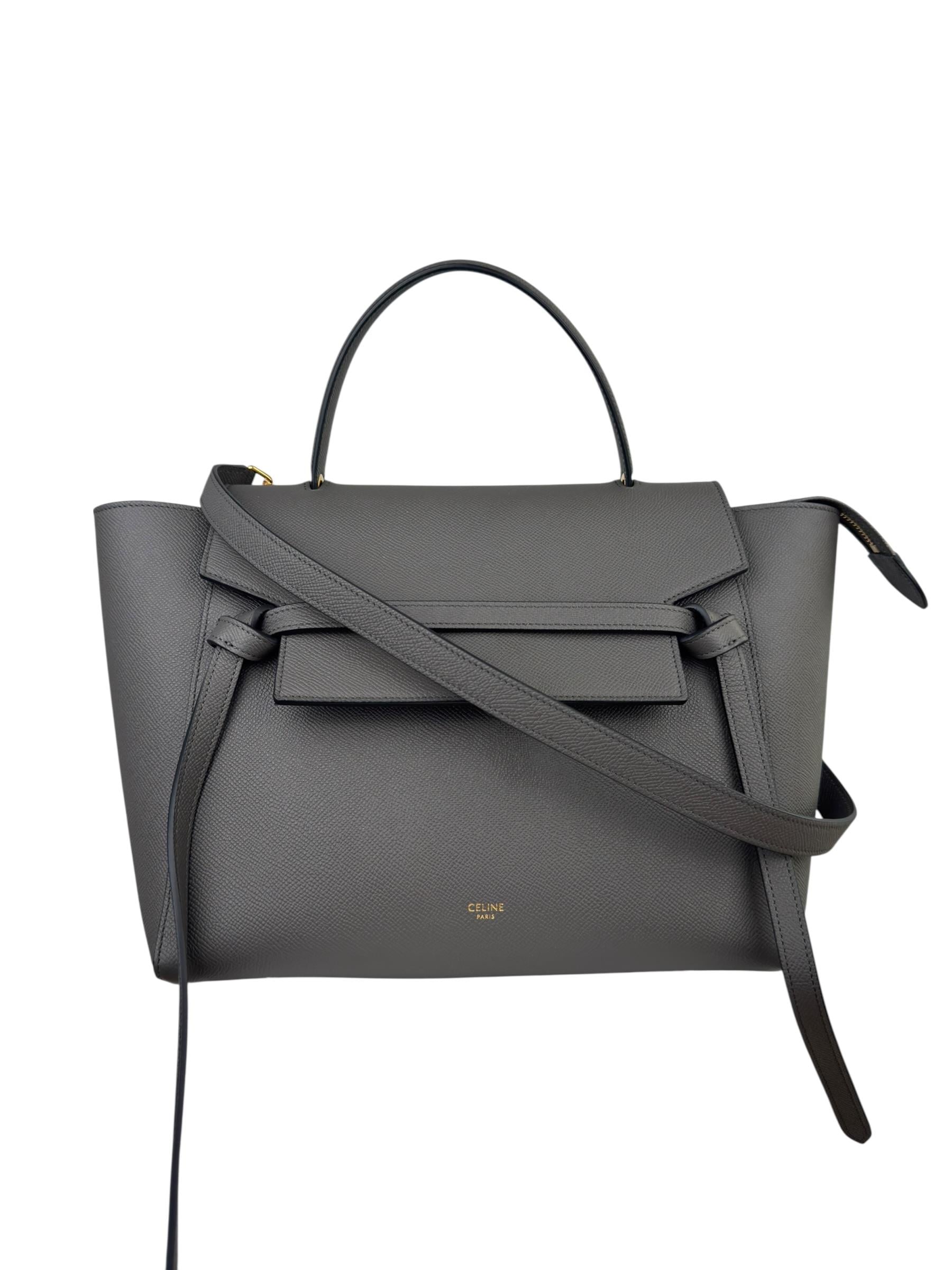 CELINE GRAY MINI BELT BAG