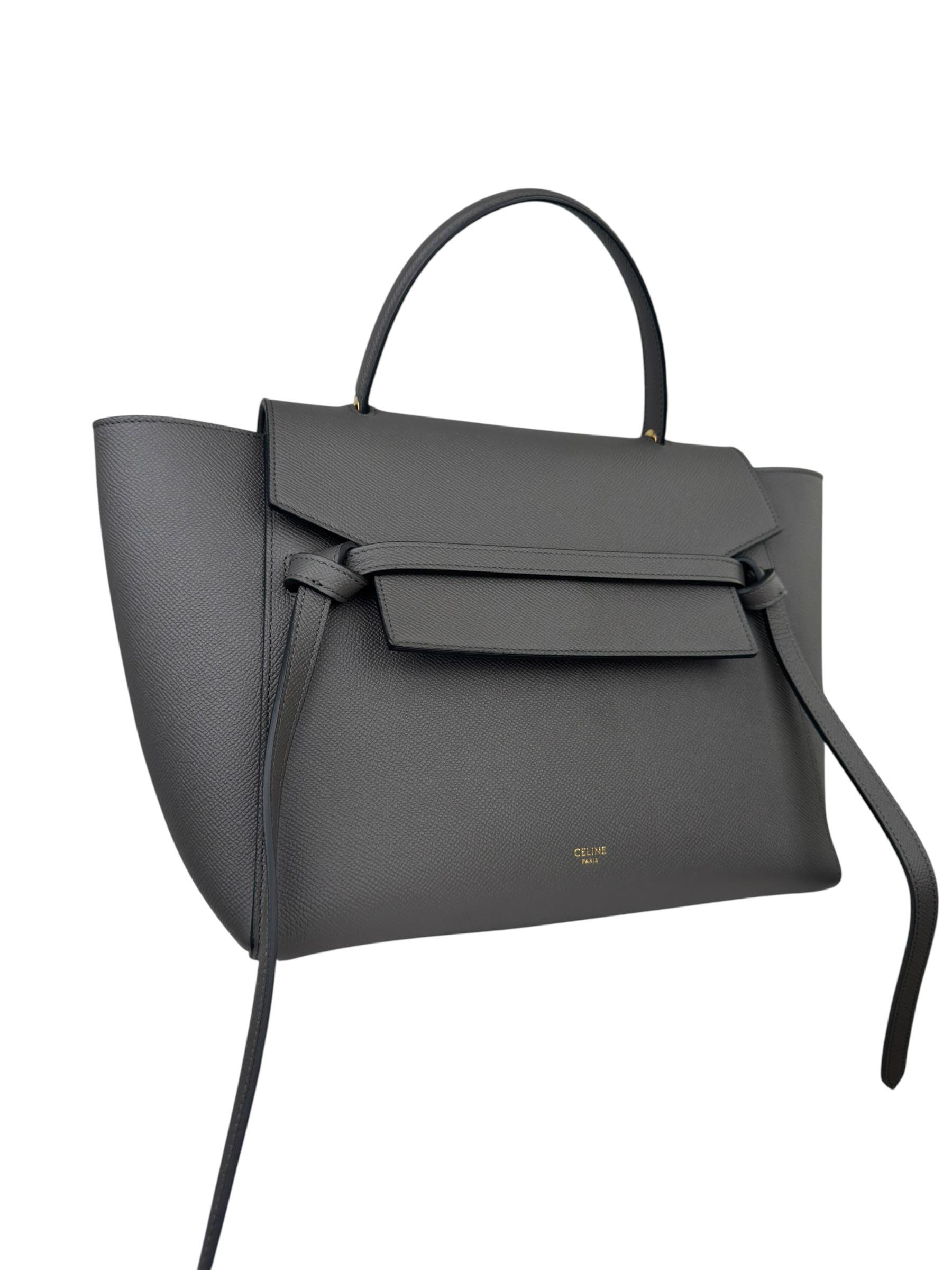 CELINE GRAY MINI BELT BAG