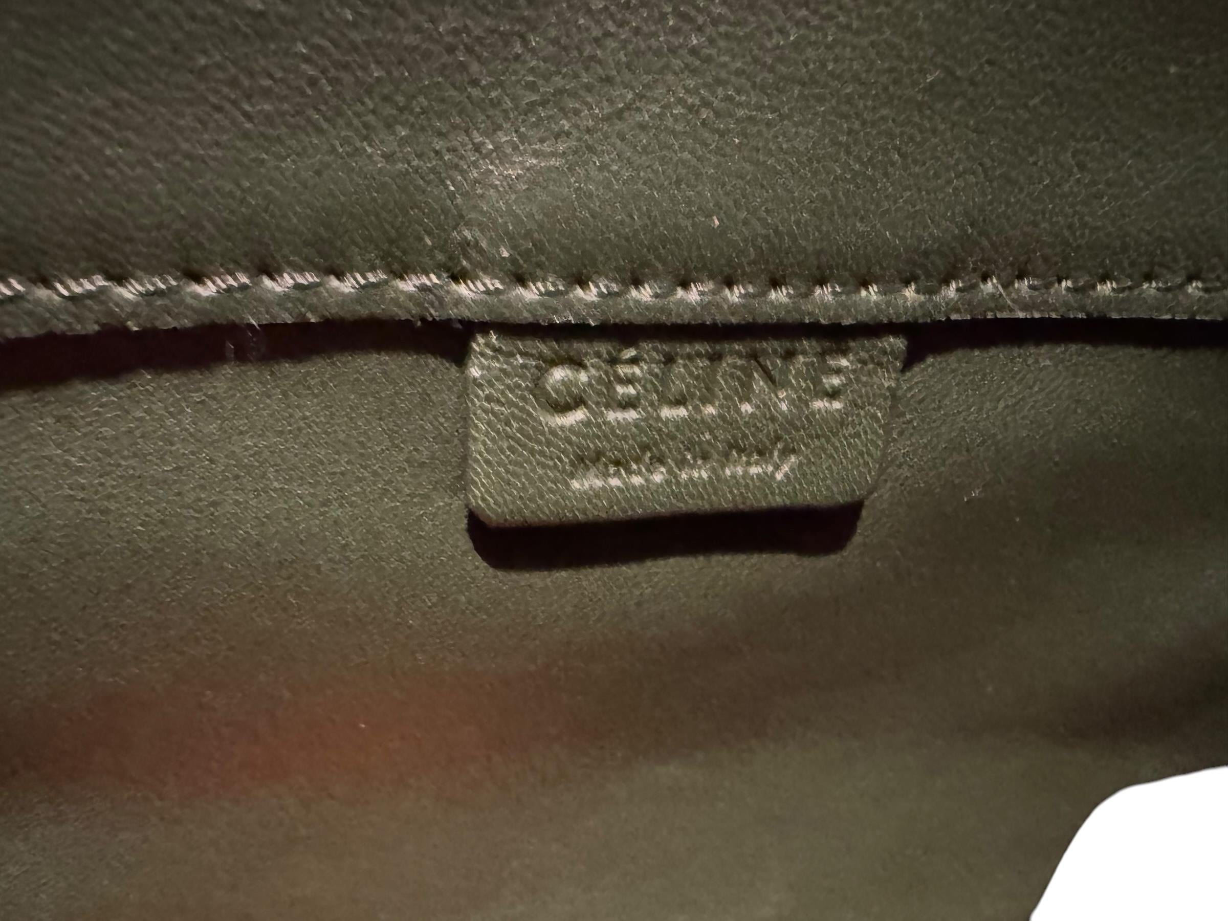 CELINE KHAKI CABAS TOTE BAG