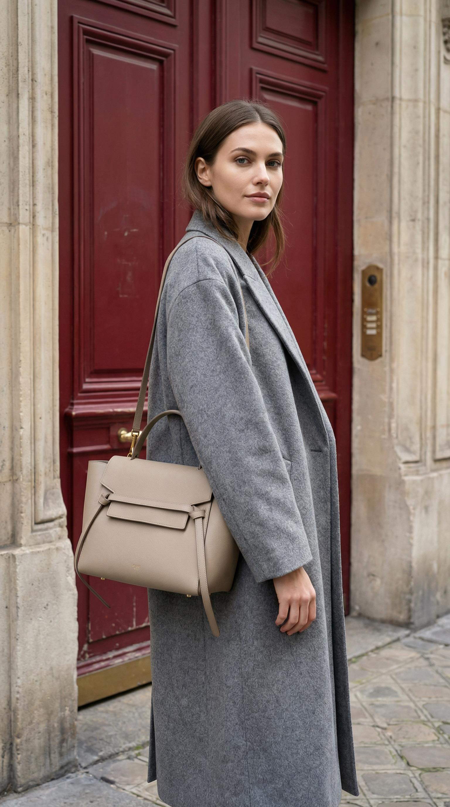 CELINE LIGHT TAUPE MEDIUM BELT BAG
