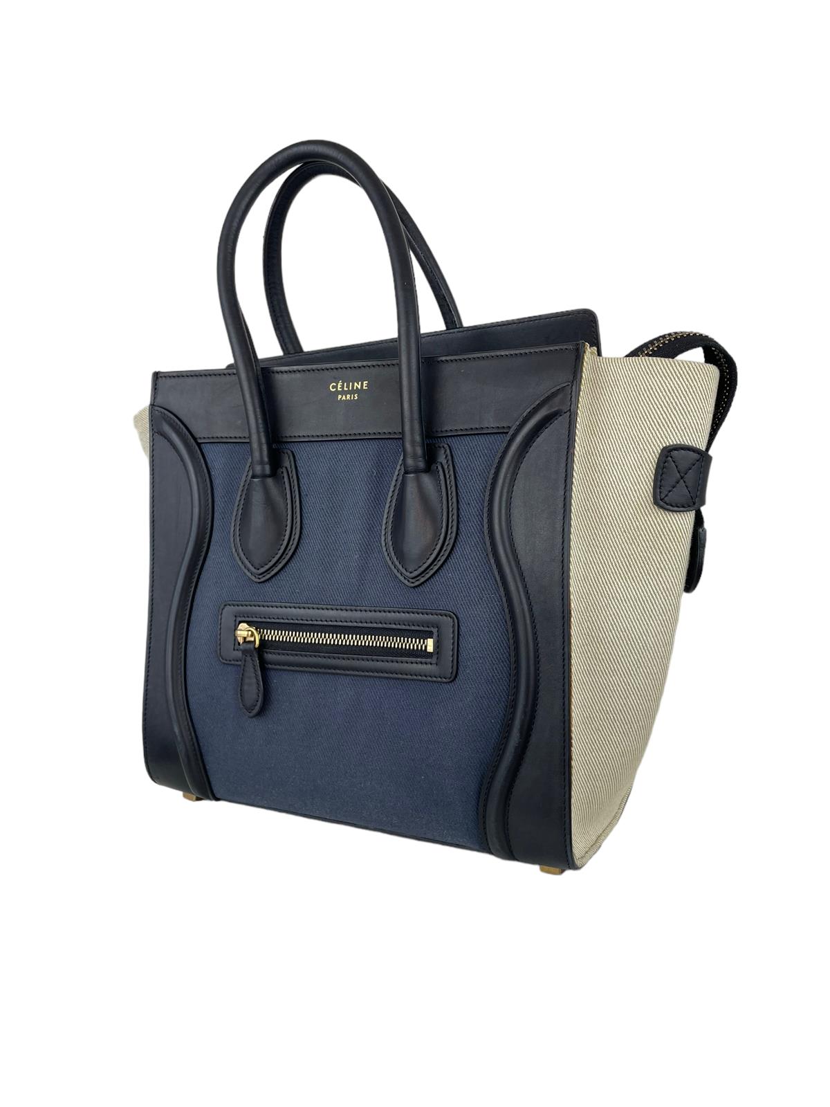 CELINE NAVY LUGGAGE BAG