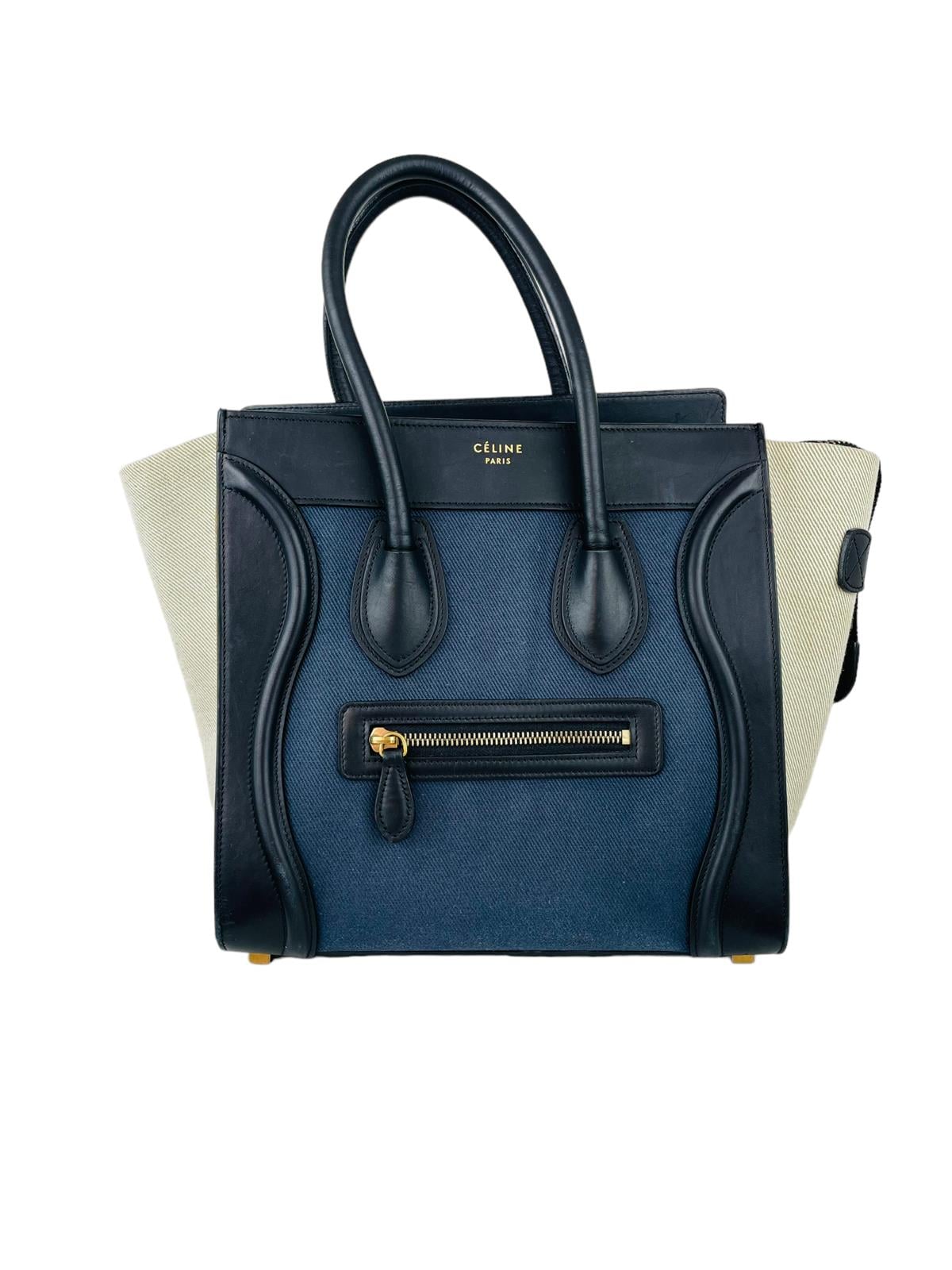 CELINE NAVY LUGGAGE BAG
