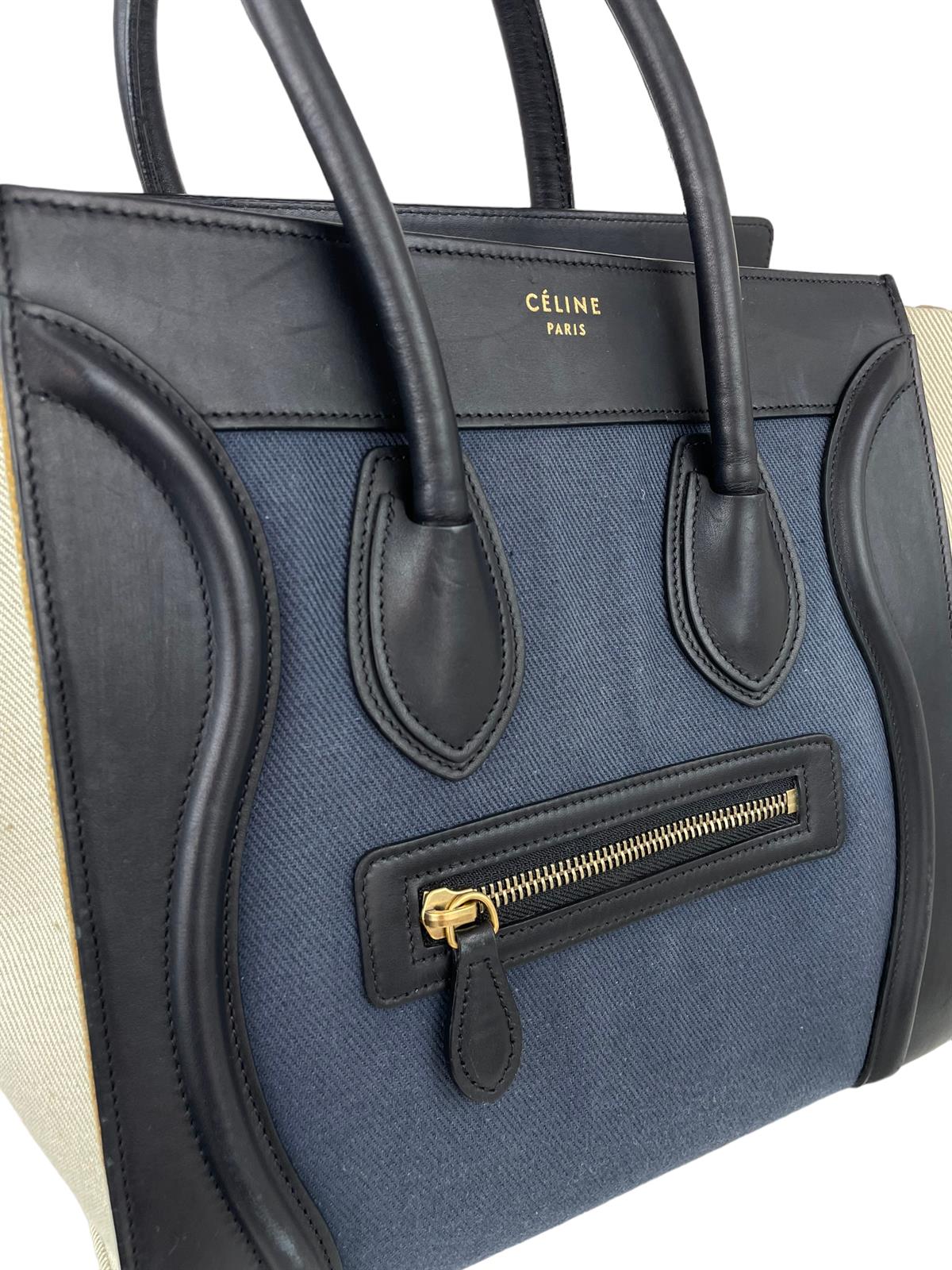 CELINE NAVY LUGGAGE BAG