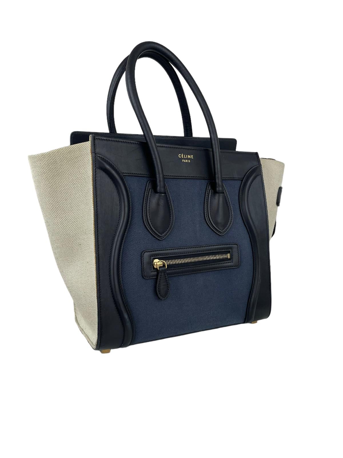 CELINE NAVY LUGGAGE BAG