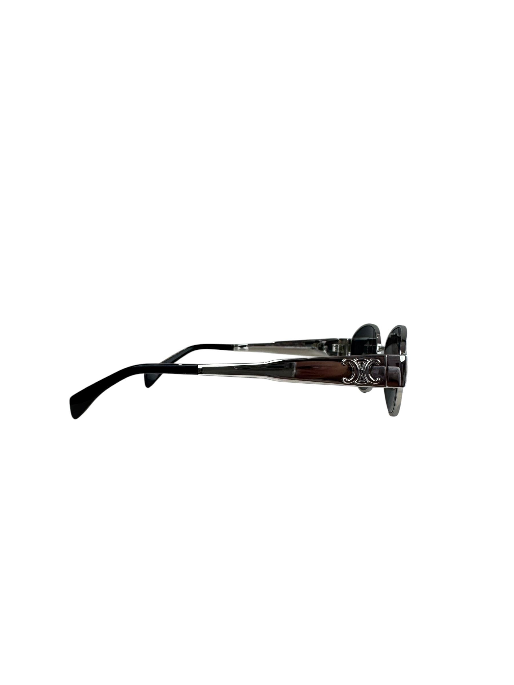 CELINE SILVER TRIOMPHE SUNGLASSES