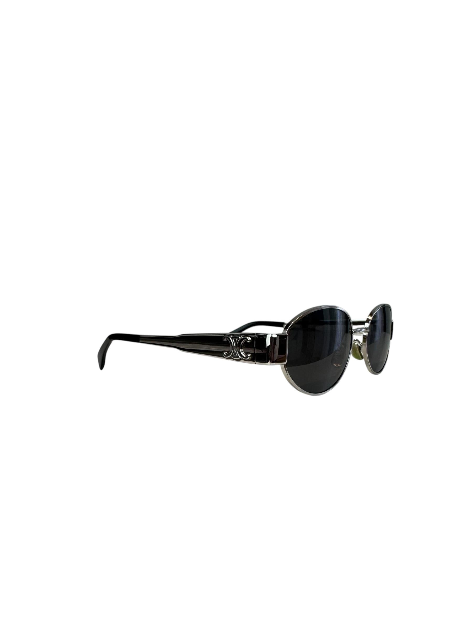 CELINE SILVER TRIOMPHE SUNGLASSES