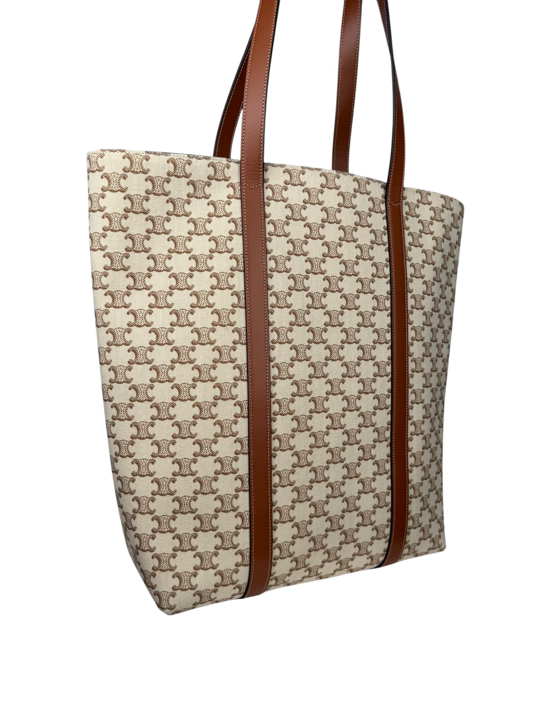 CELINE TRIOMPHE CANVAS CABAS TOTE BAG