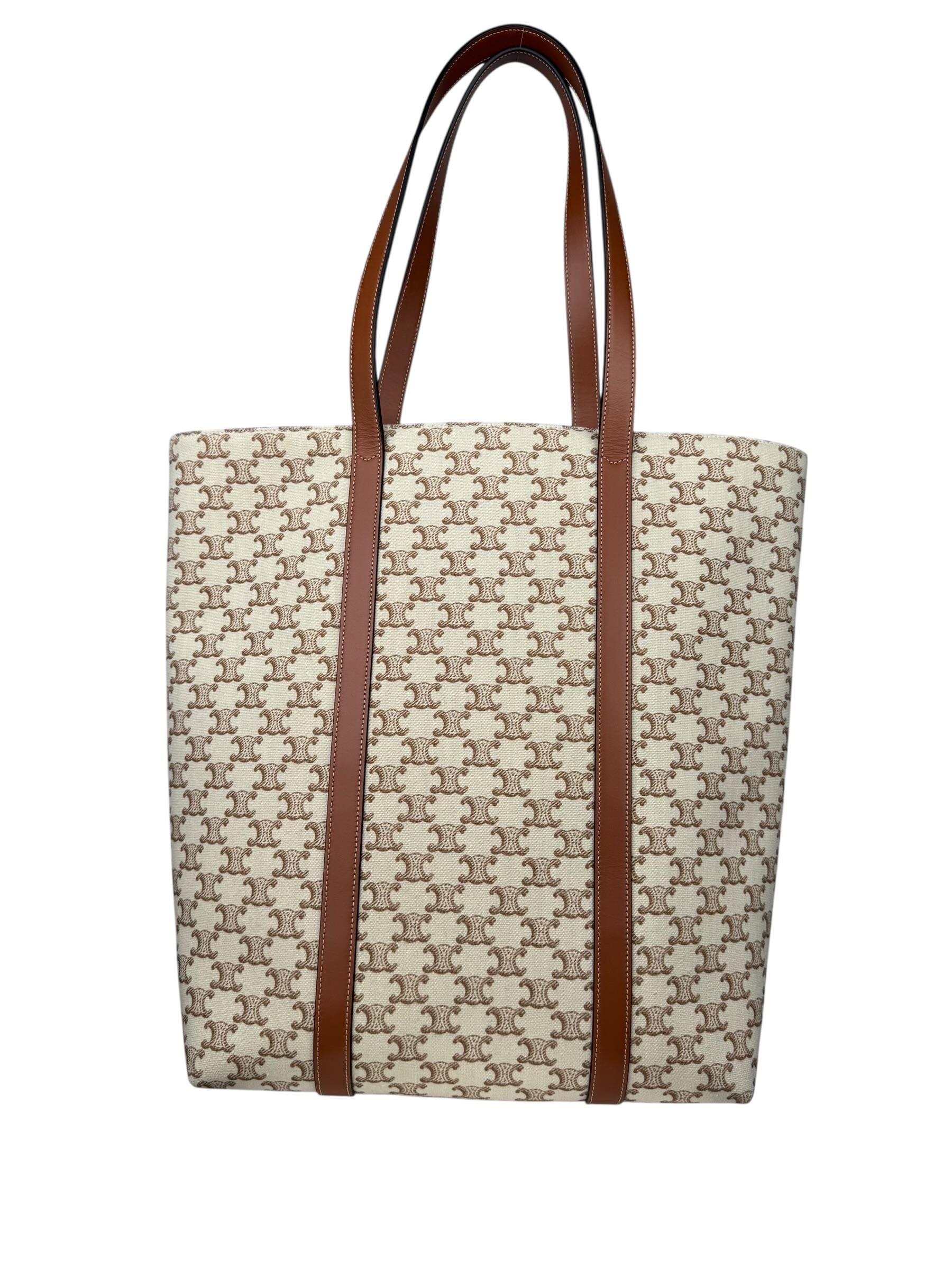 CELINE TRIOMPHE CANVAS CABAS TOTE BAG