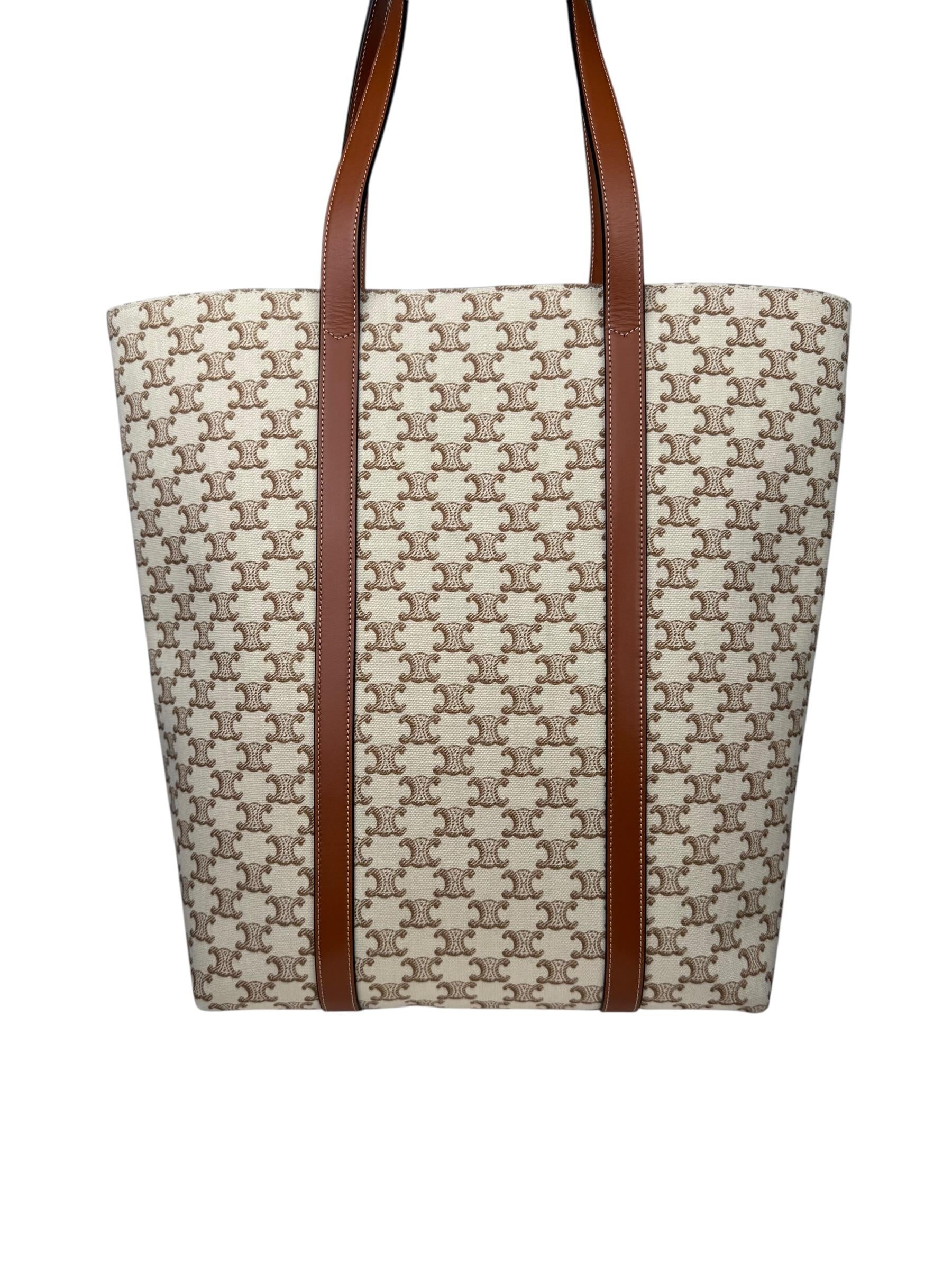 CELINE TRIOMPHE CANVAS CABAS TOTE BAG