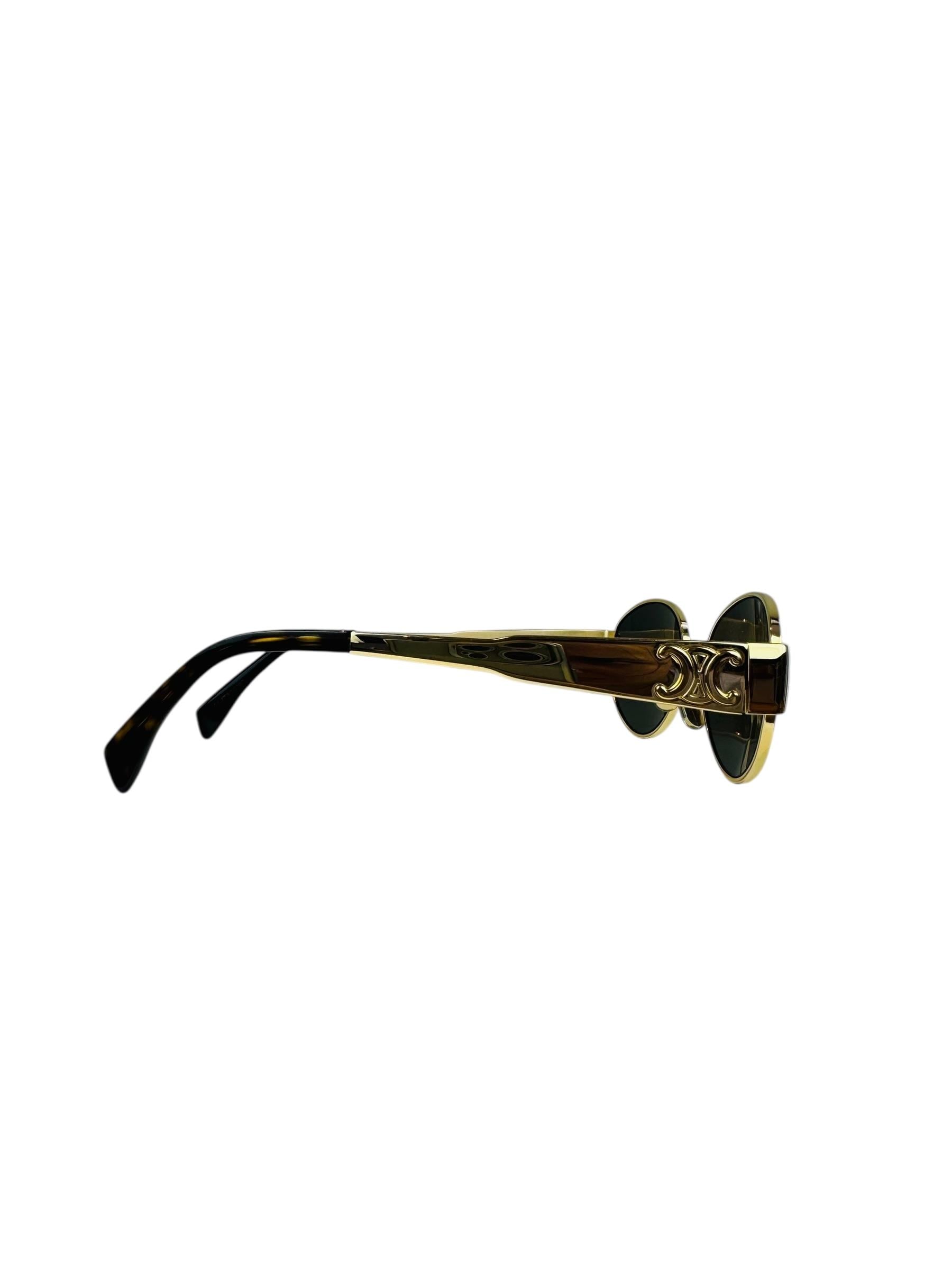 CELINE TRIOMPHE GOLD SUNGLASSES