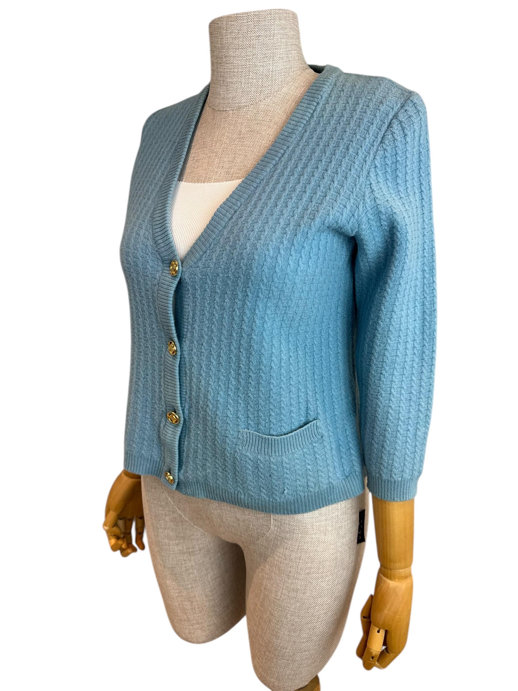 CELINE VINTAGE MACADAM BUTTONS CARDIGAN