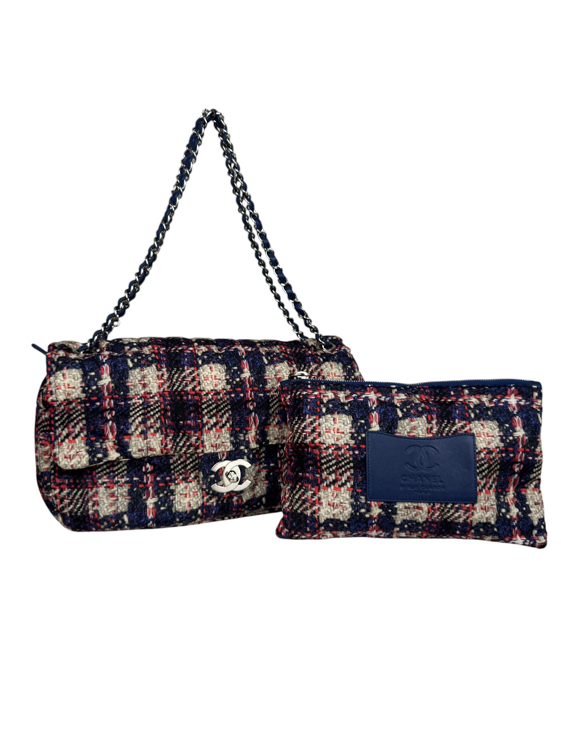 CHANEL 18TH SERIES CLASSIC NYLON TWEED BAG