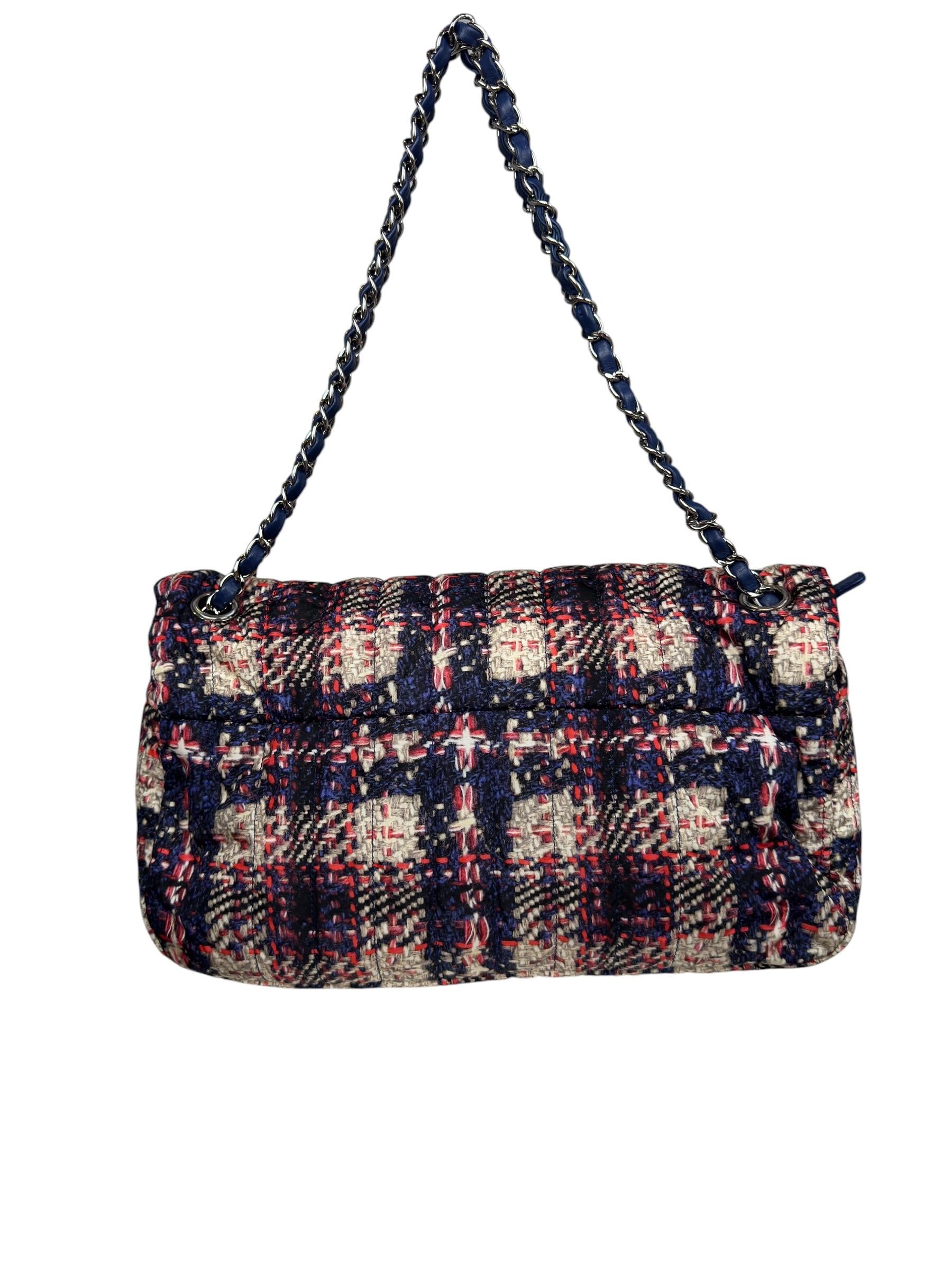 CHANEL 18TH SERIES CLASSIC NYLON TWEED BAG