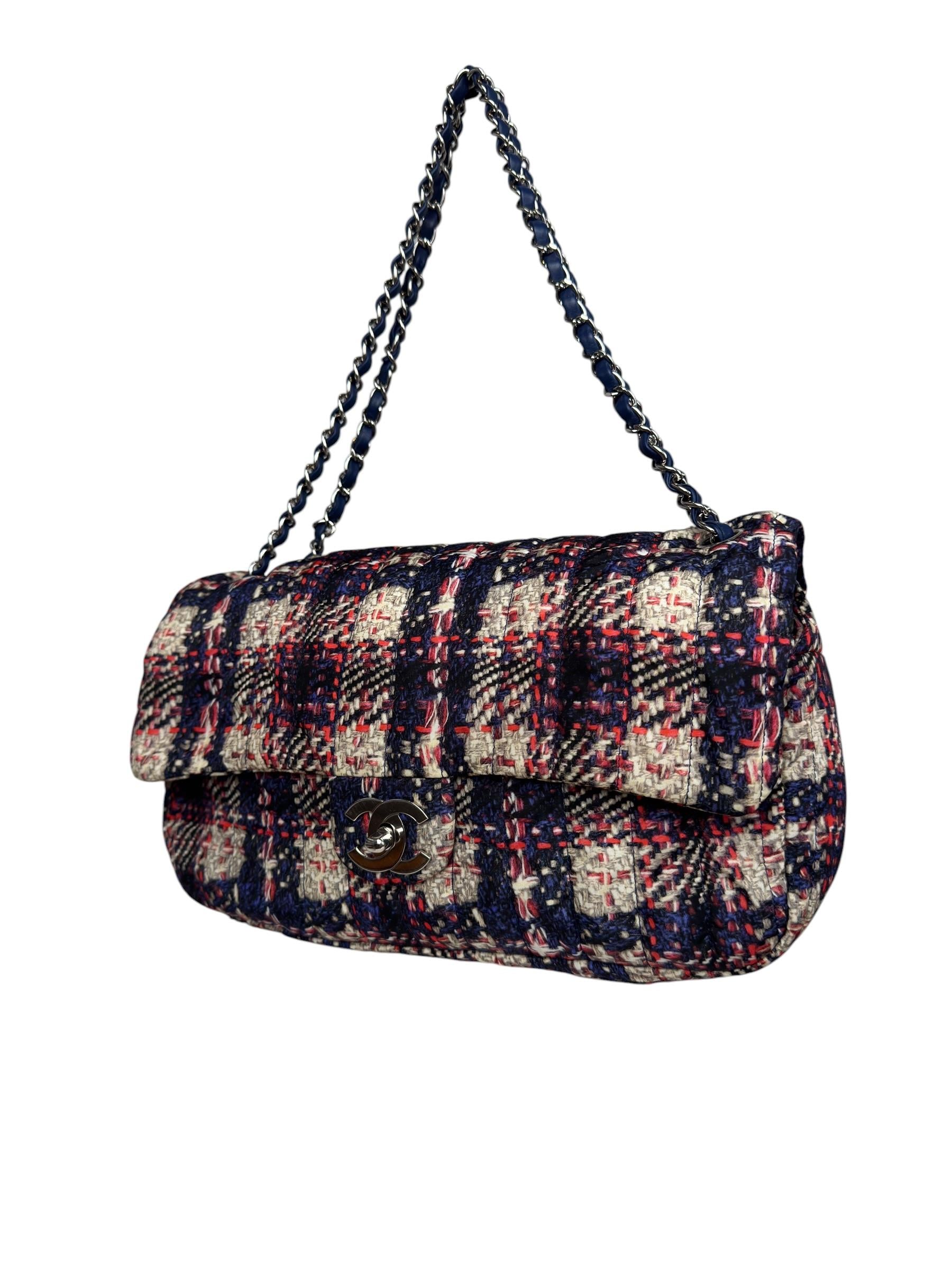 CHANEL 18TH SERIES CLASSIC NYLON TWEED BAG