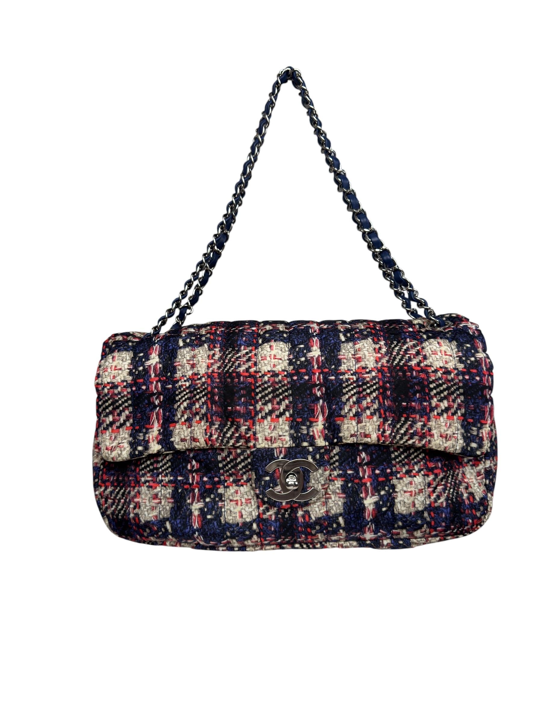 CHANEL 18TH SERIES CLASSIC NYLON TWEED BAG