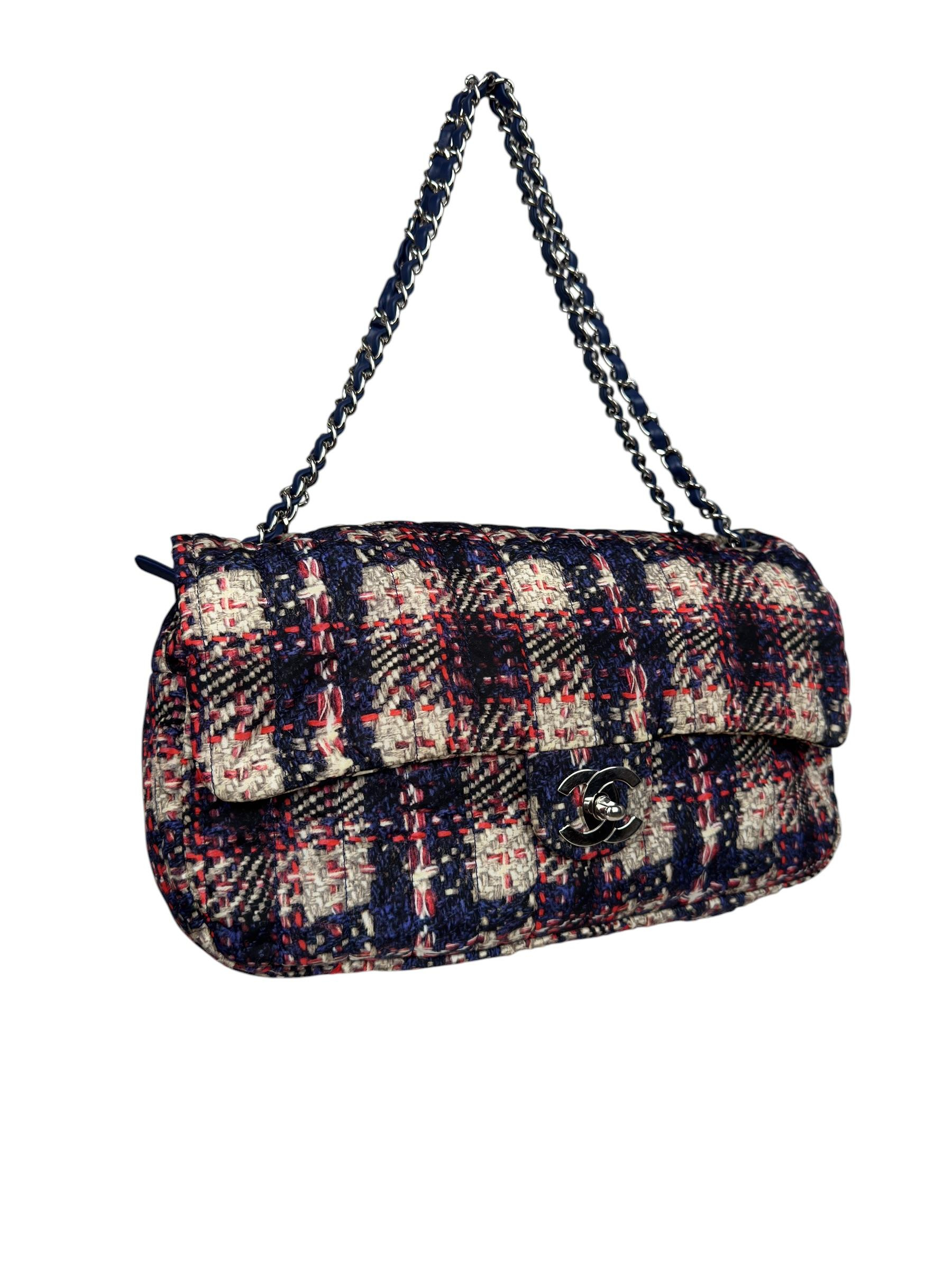 CHANEL 18TH SERIES CLASSIC NYLON TWEED BAG