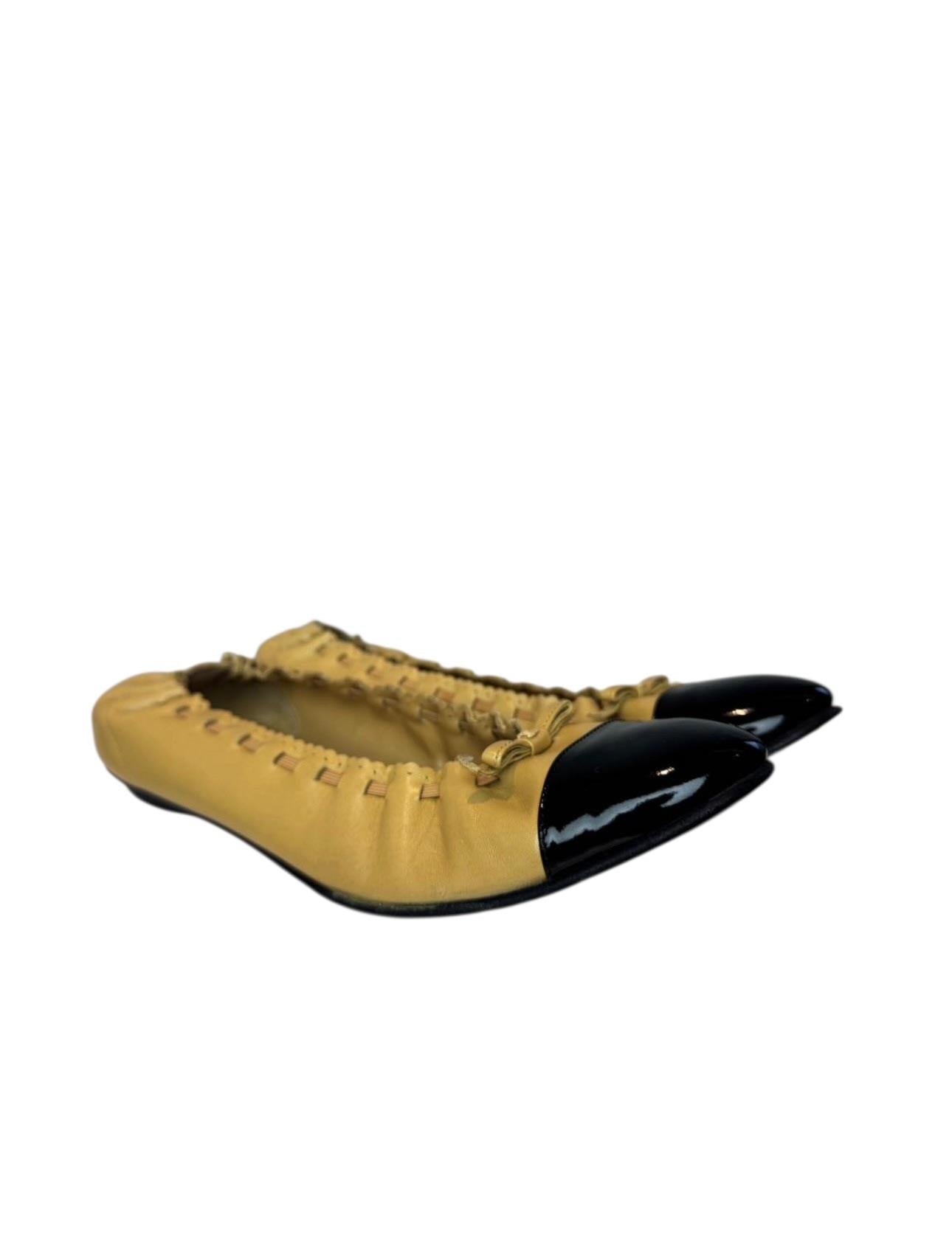 CHANEL BEIGE BALLET FLATS