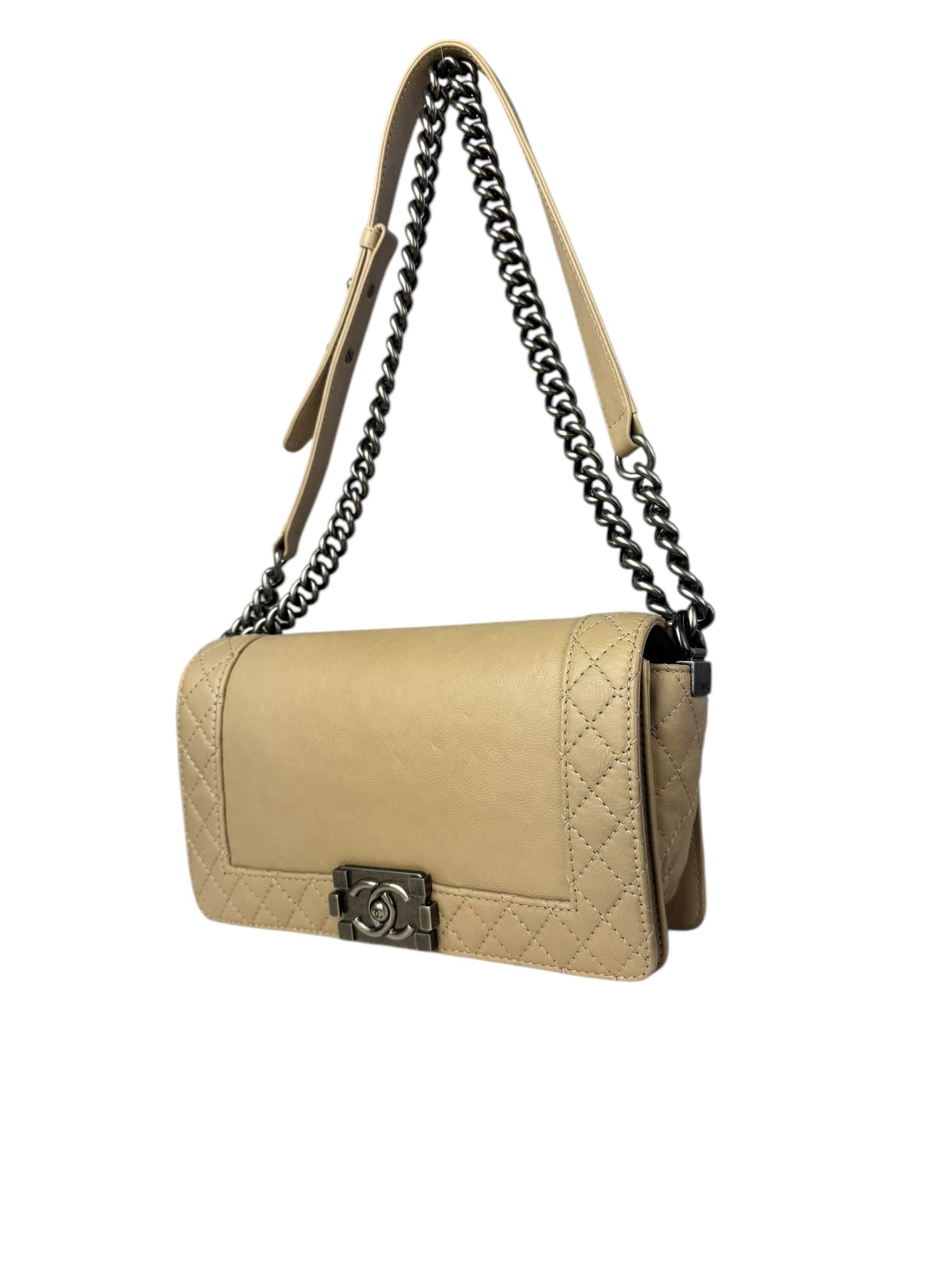CHANEL BEIGE BOY BAG