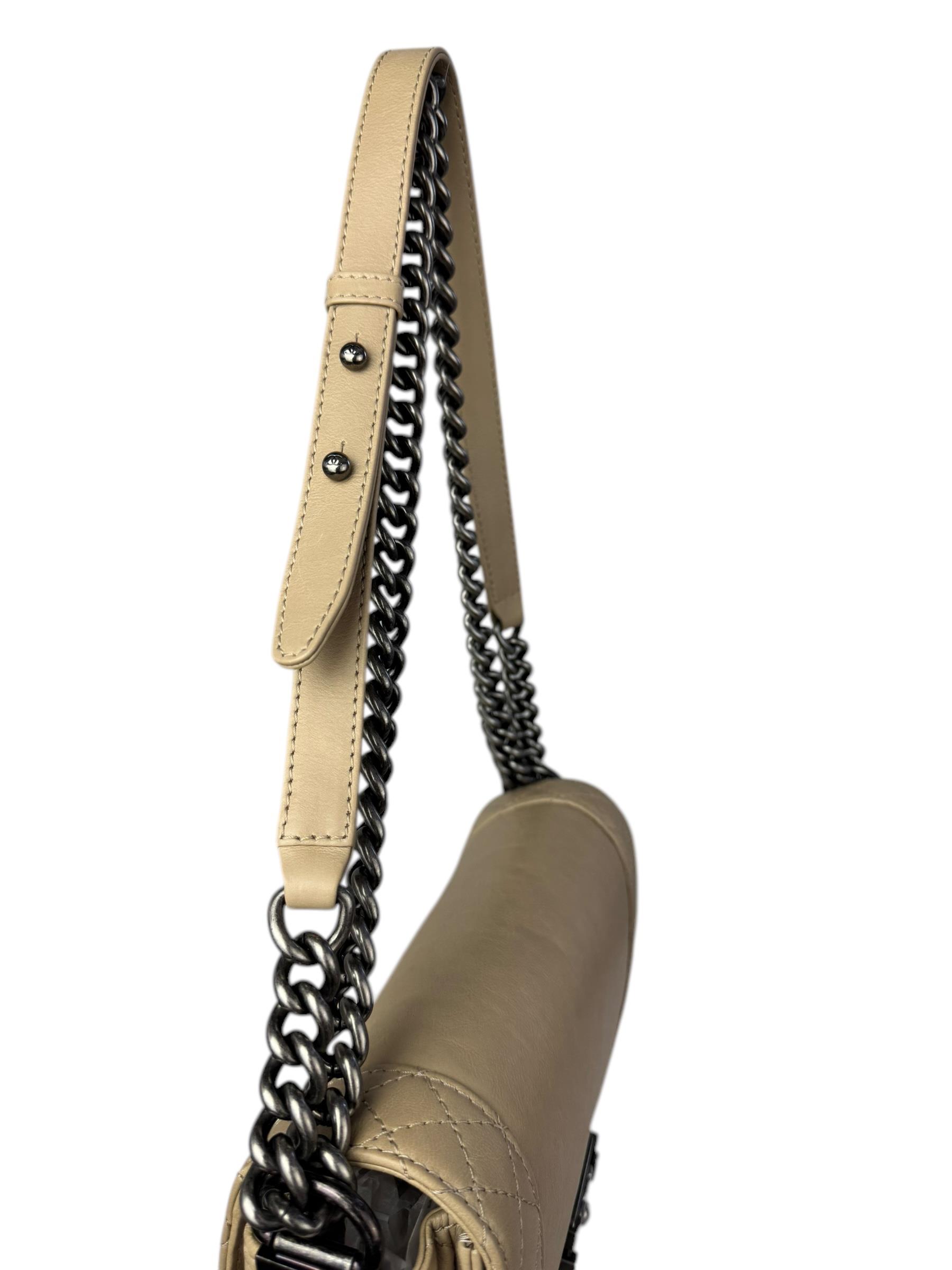 CHANEL BEIGE BOY BAG
