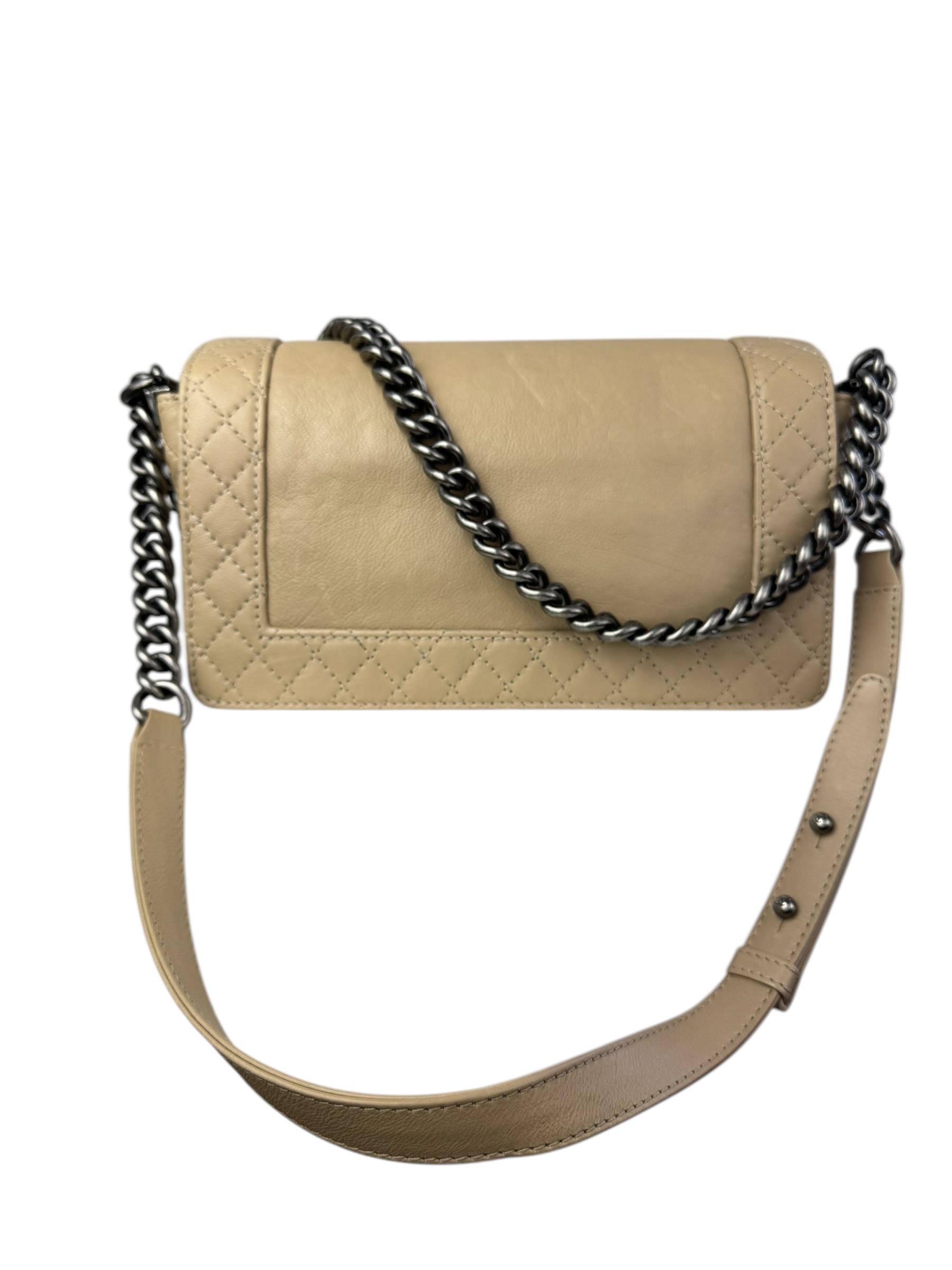CHANEL BEIGE BOY BAG