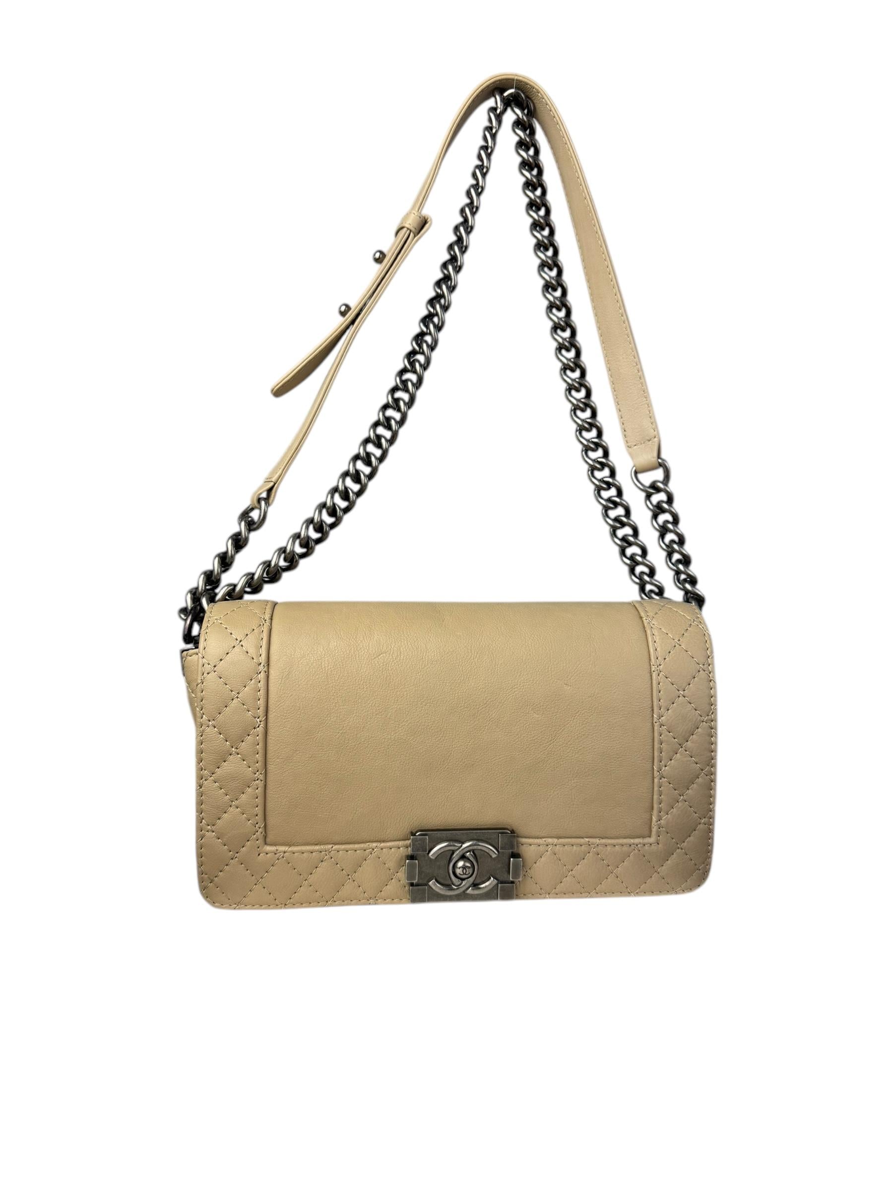 CHANEL BEIGE BOY BAG