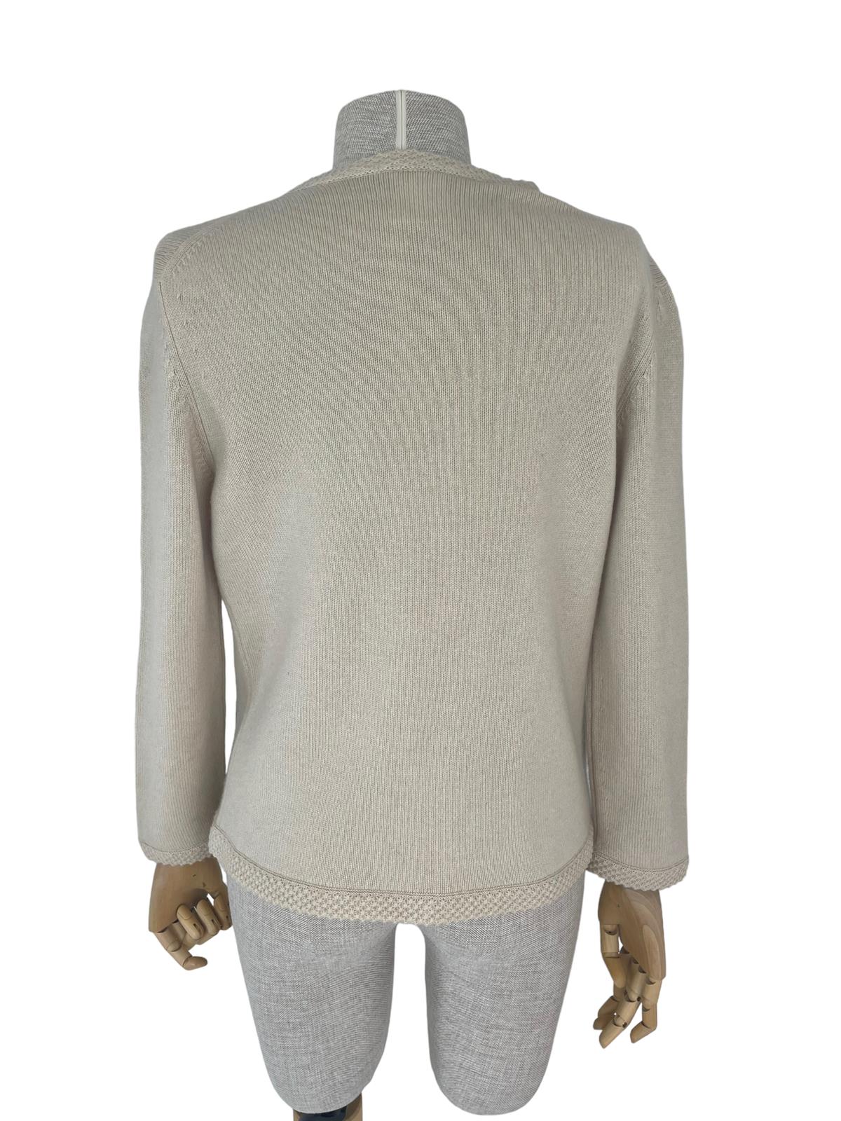 CHANEL BEIGE CASHMERE CARDIGAN