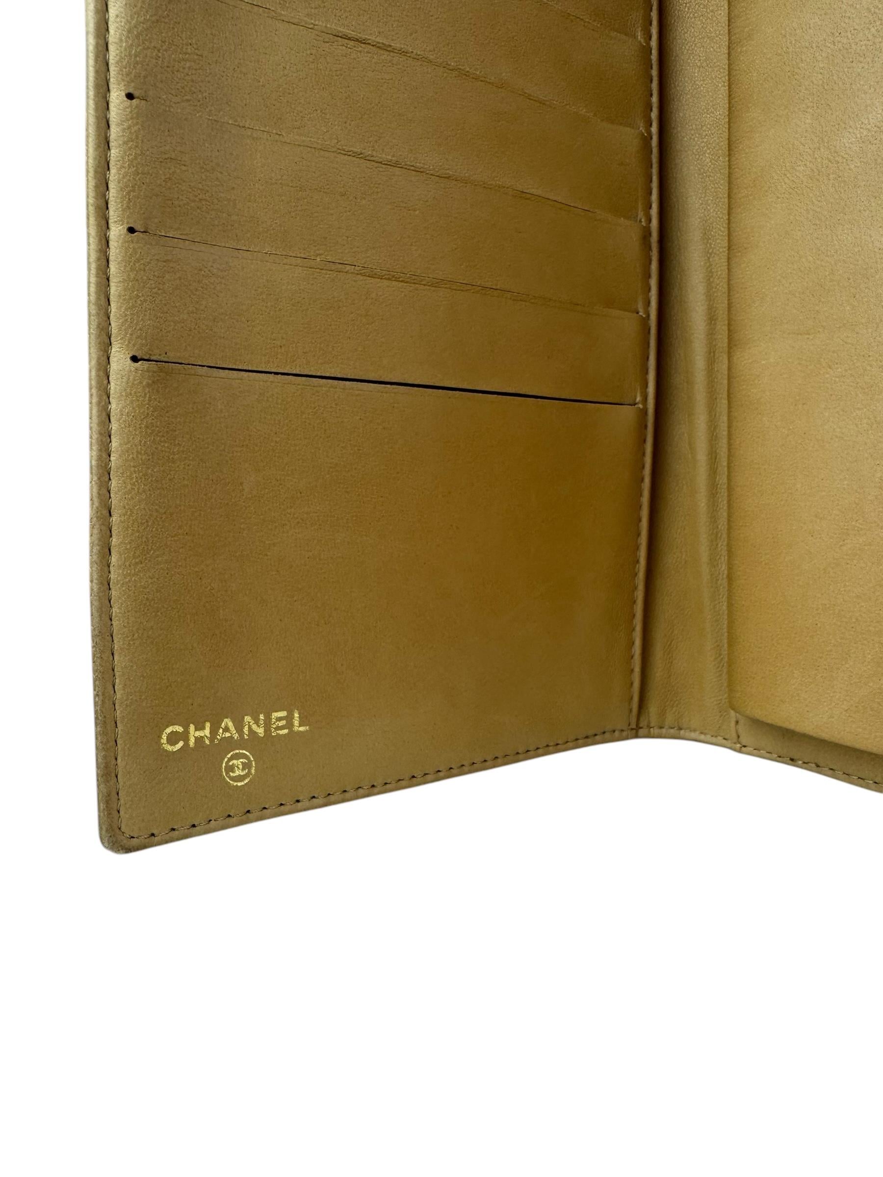 CHANEL BEIGE CAVIAR LEATHER WALLET