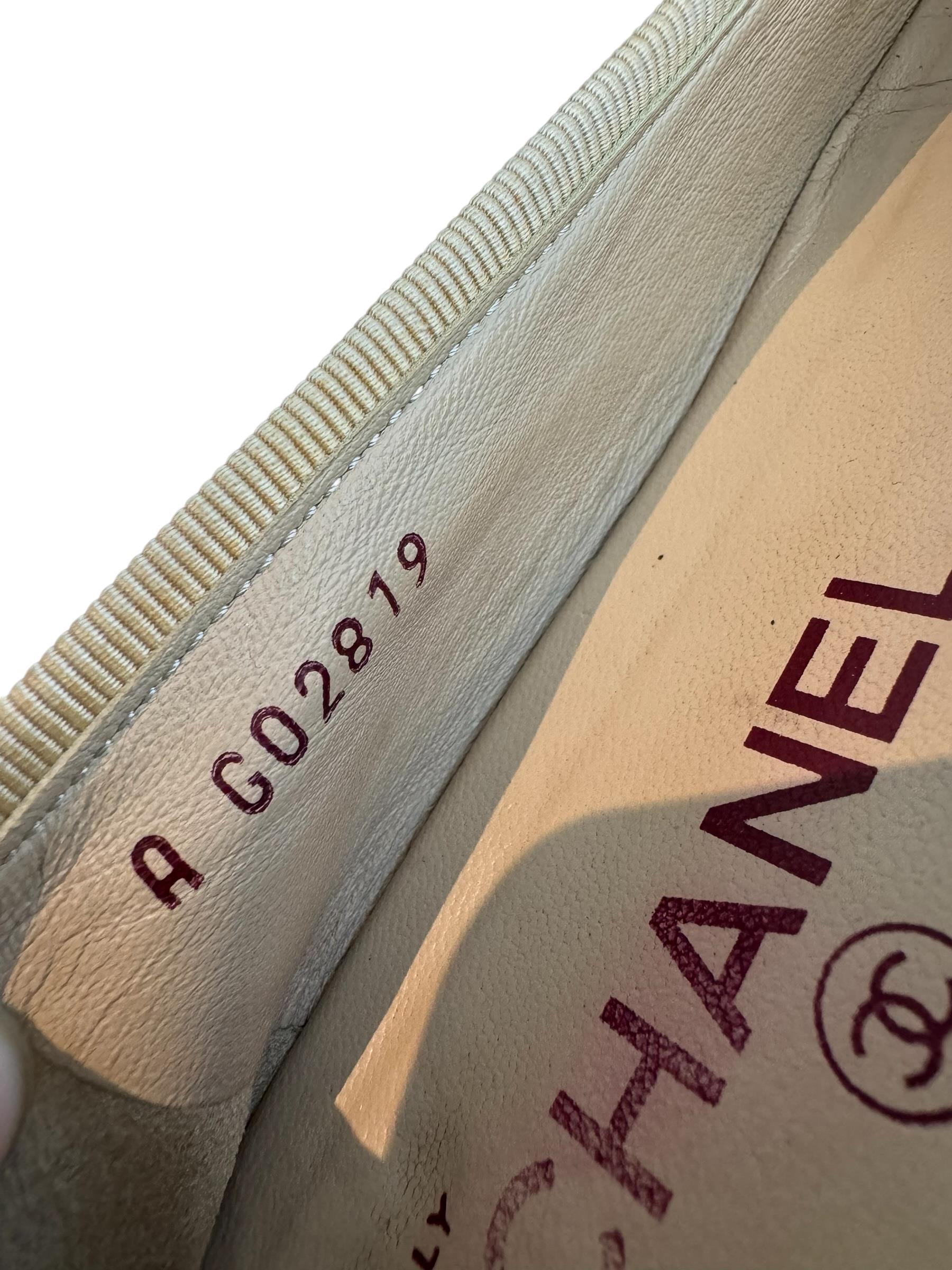 CHANEL BEIGE GOLD BALLET FLATS 