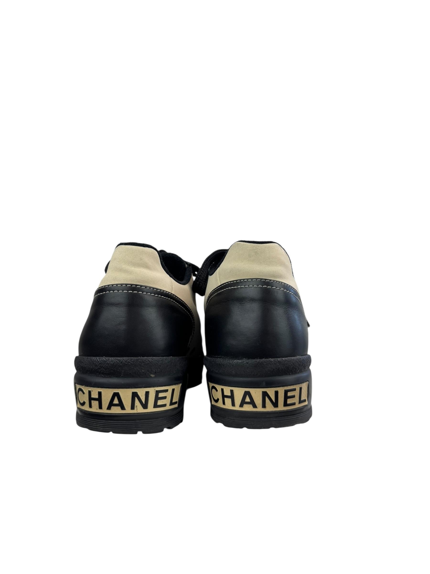 CHANEL BEIGE VINTAGE TRAINERS