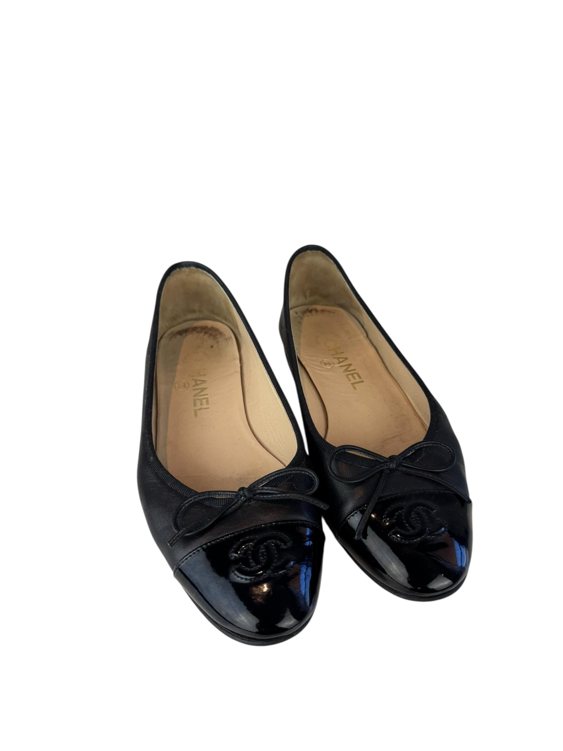 CHANEL BLACK  BALLET FLATS