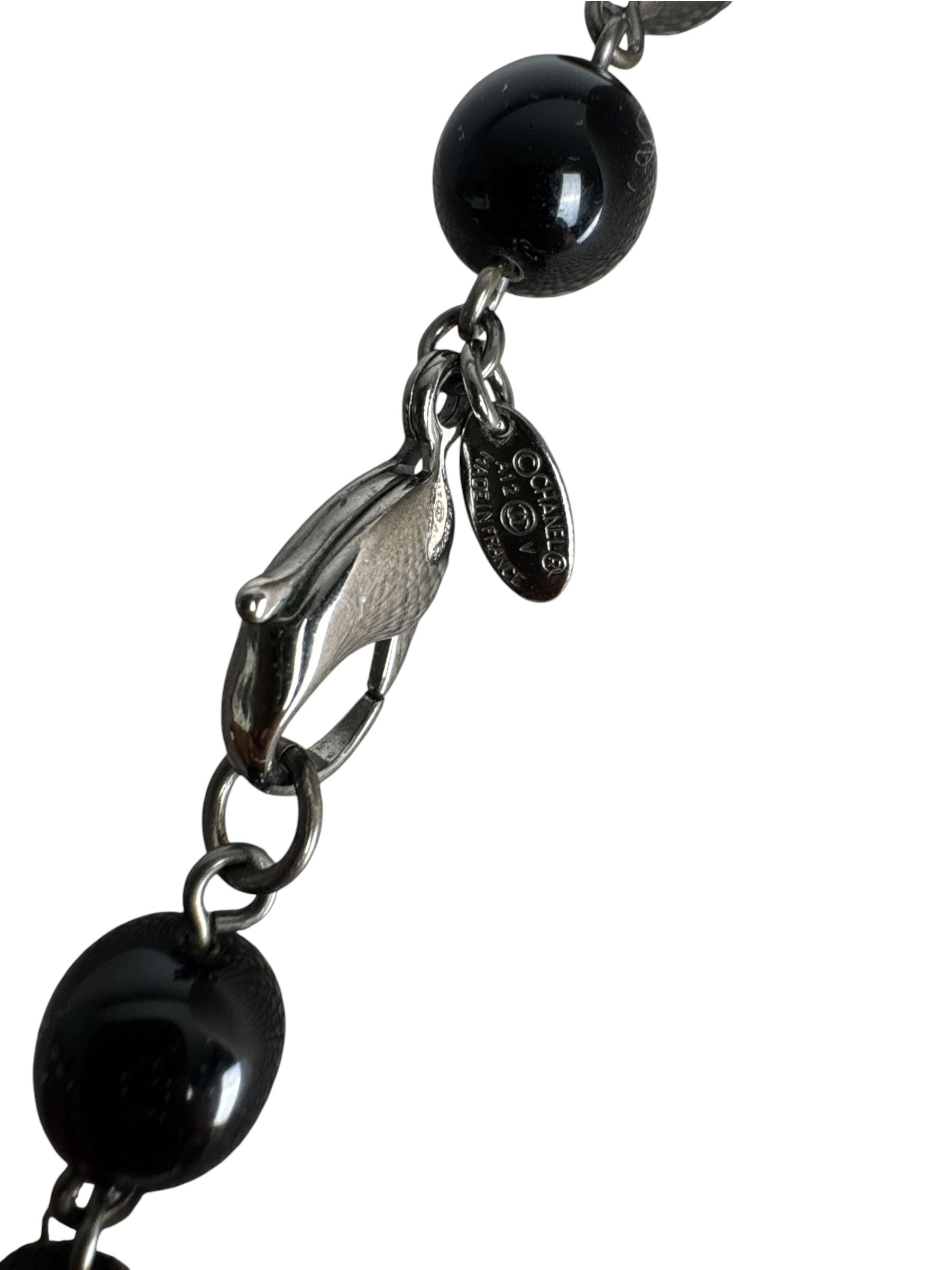 CHANEL BLACK PEARL NECKLACE
