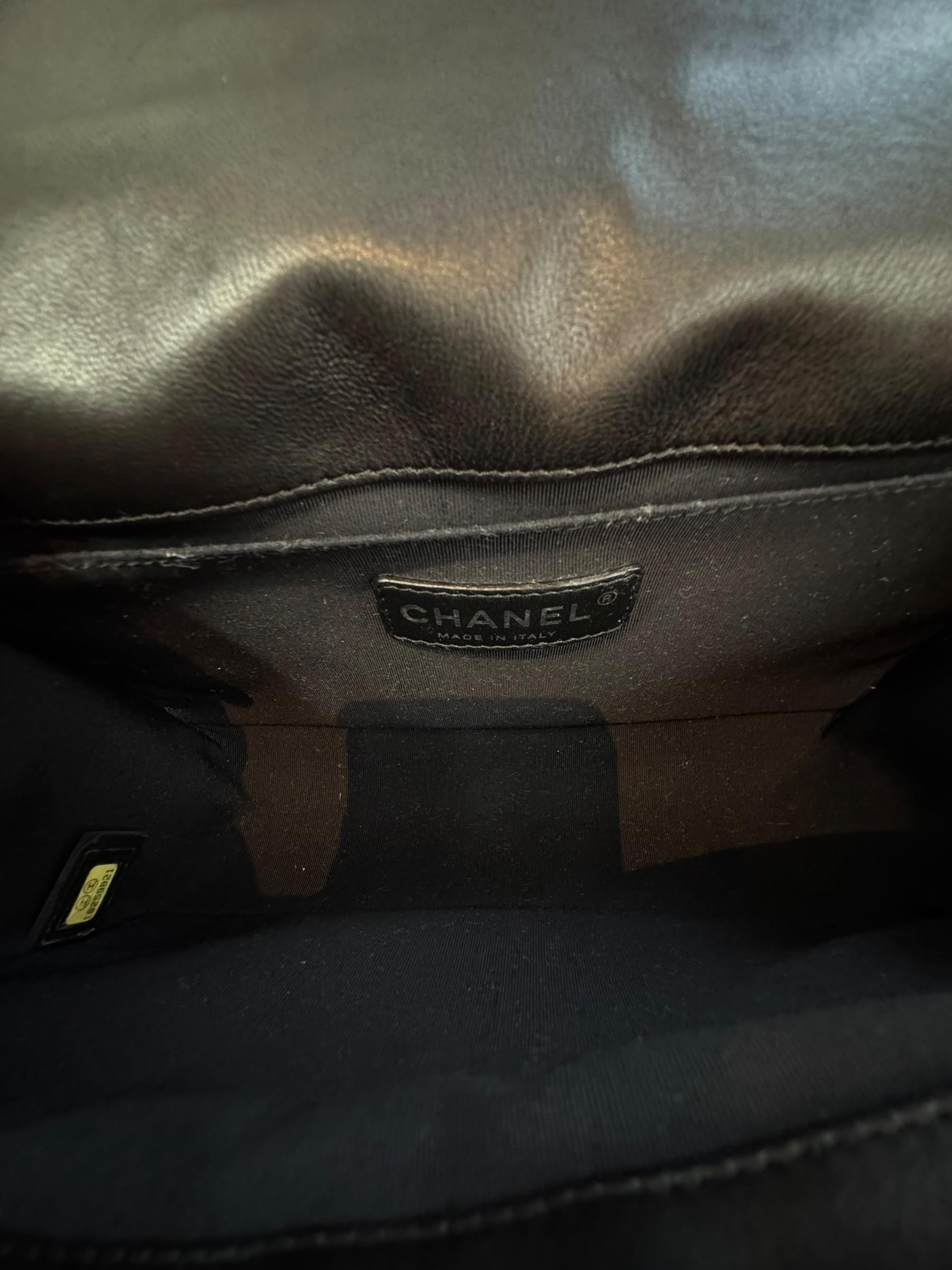 CHANEL BLACK QUILTED BOY BAG