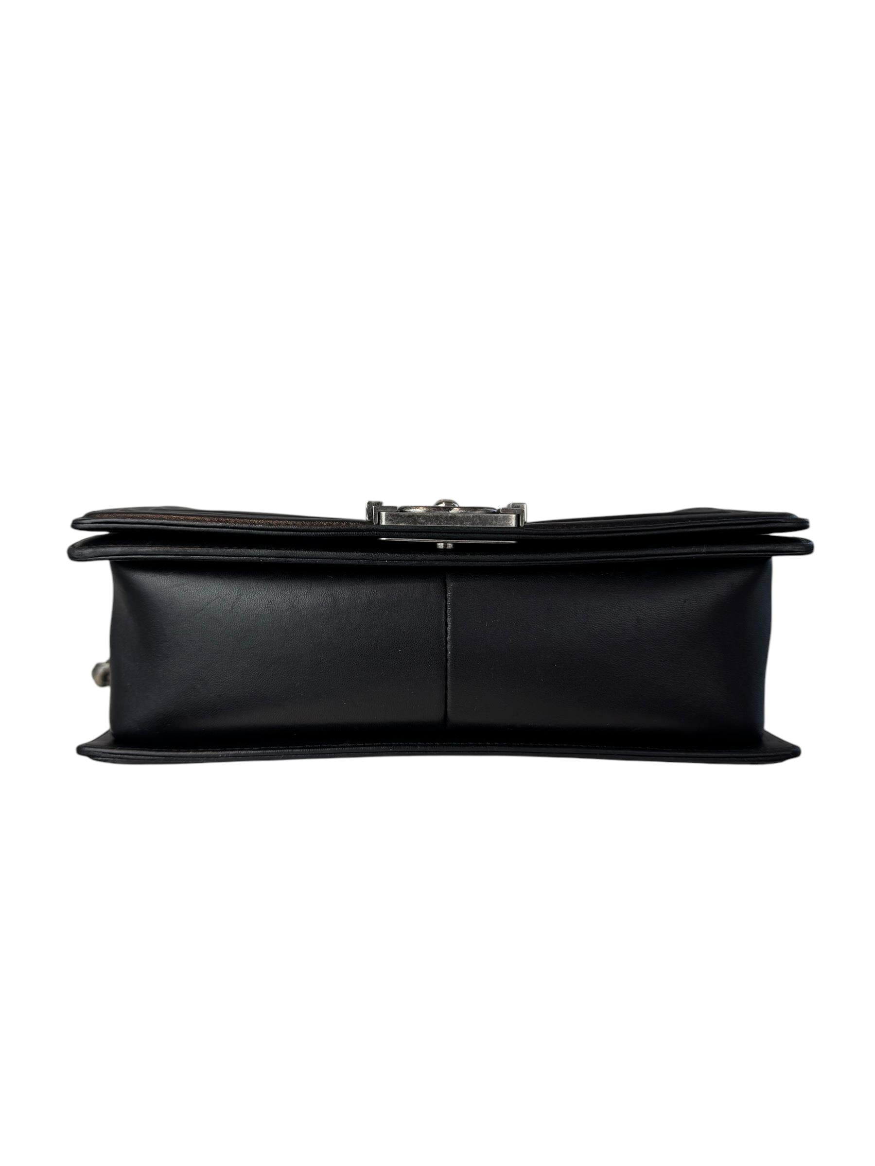CHANEL BLACK QUILTED BOY BAG