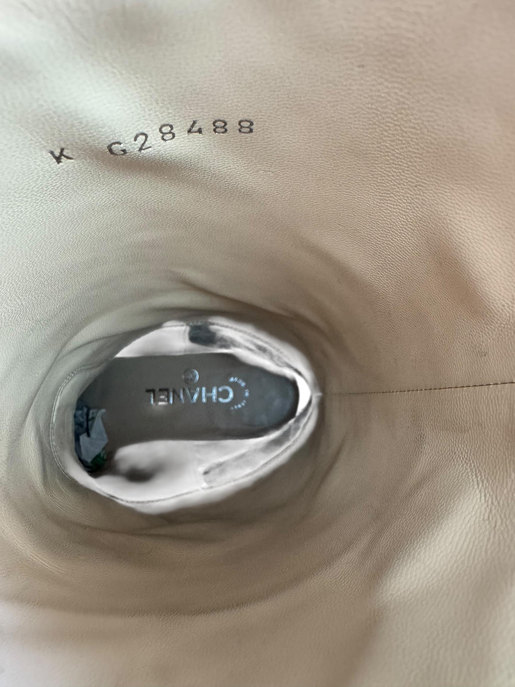 CHANEL BLACK SILVER HIGH KNEE RIDING BOOTS