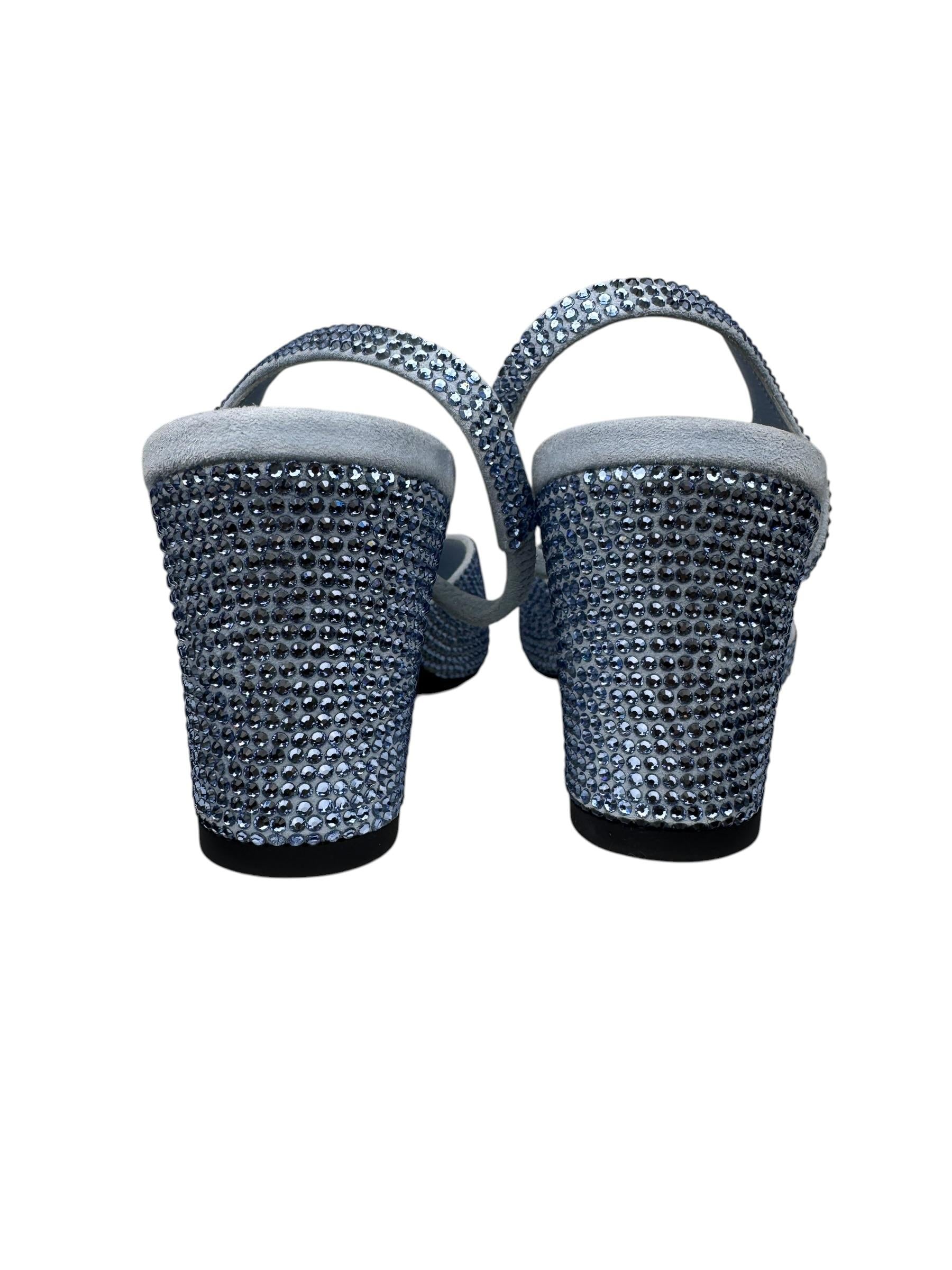 CHANEL BLUE CRYSTAL CAP TOE SLINGBACK