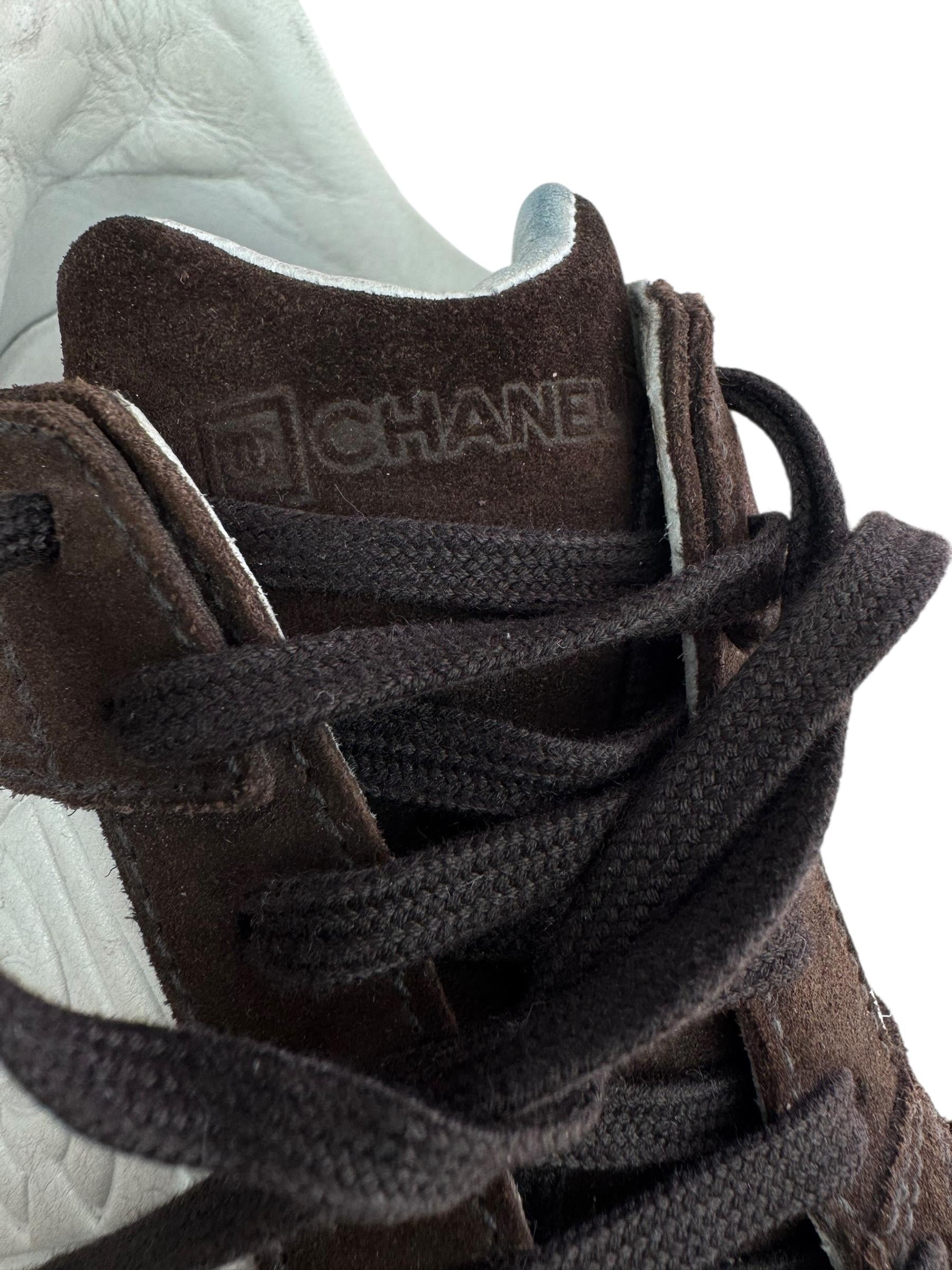CHANEL BROWN SUEDE SNEAKERS