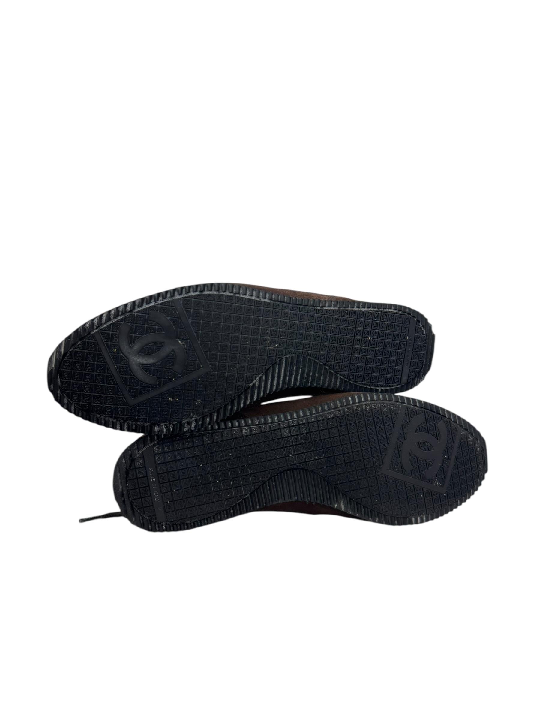 CHANEL BROWN SUEDE SNEAKERS