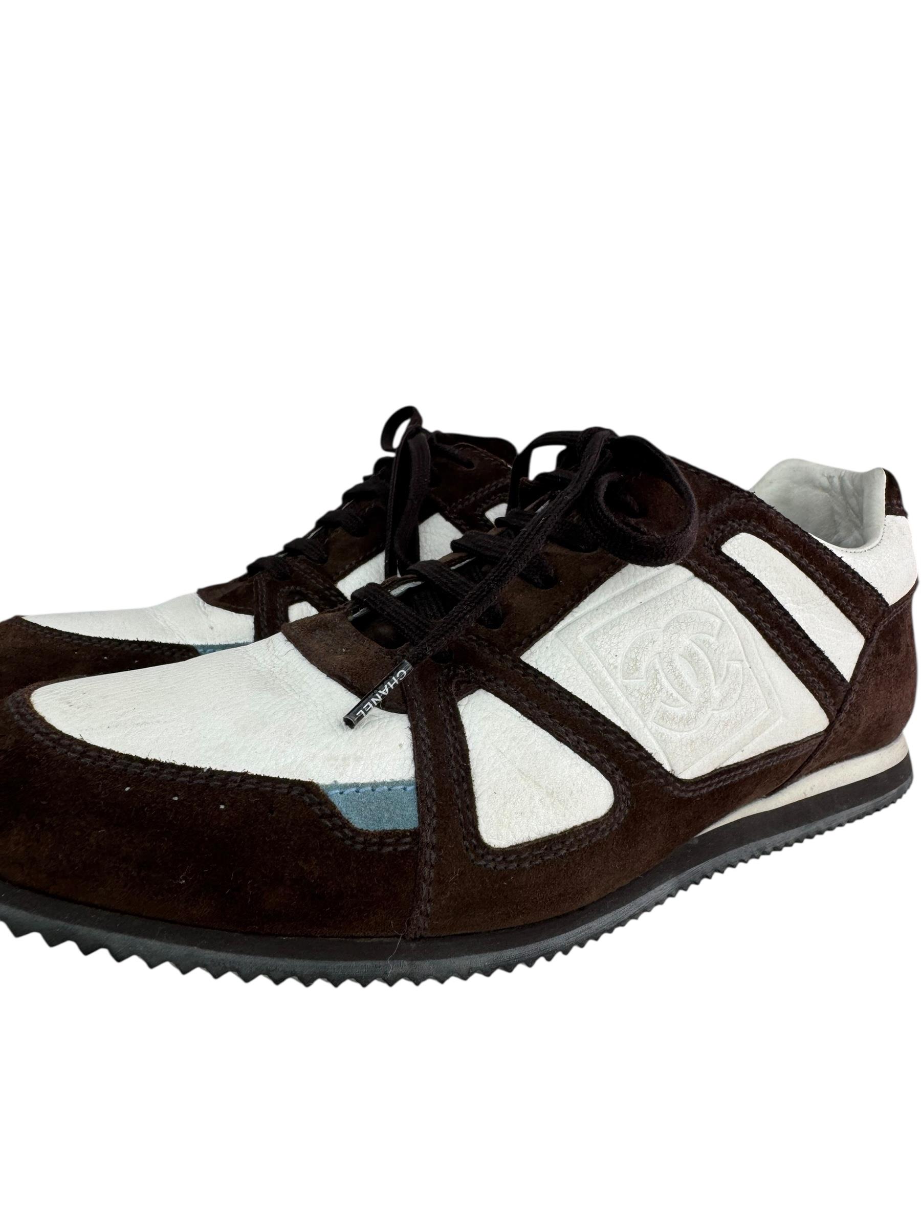 CHANEL BROWN SUEDE SNEAKERS