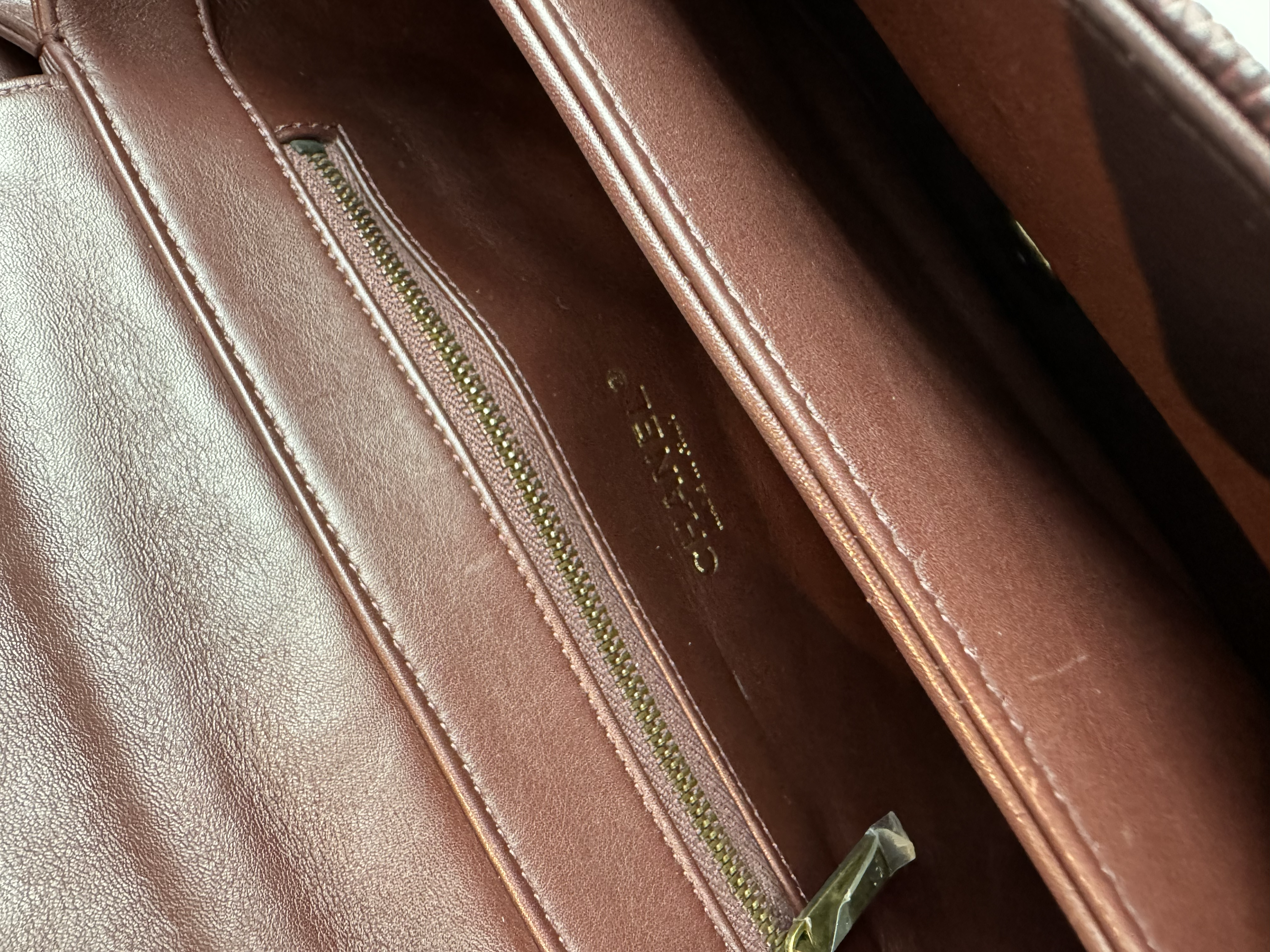 CHANEL BURGUNDY LIZARD LEATHER BAG