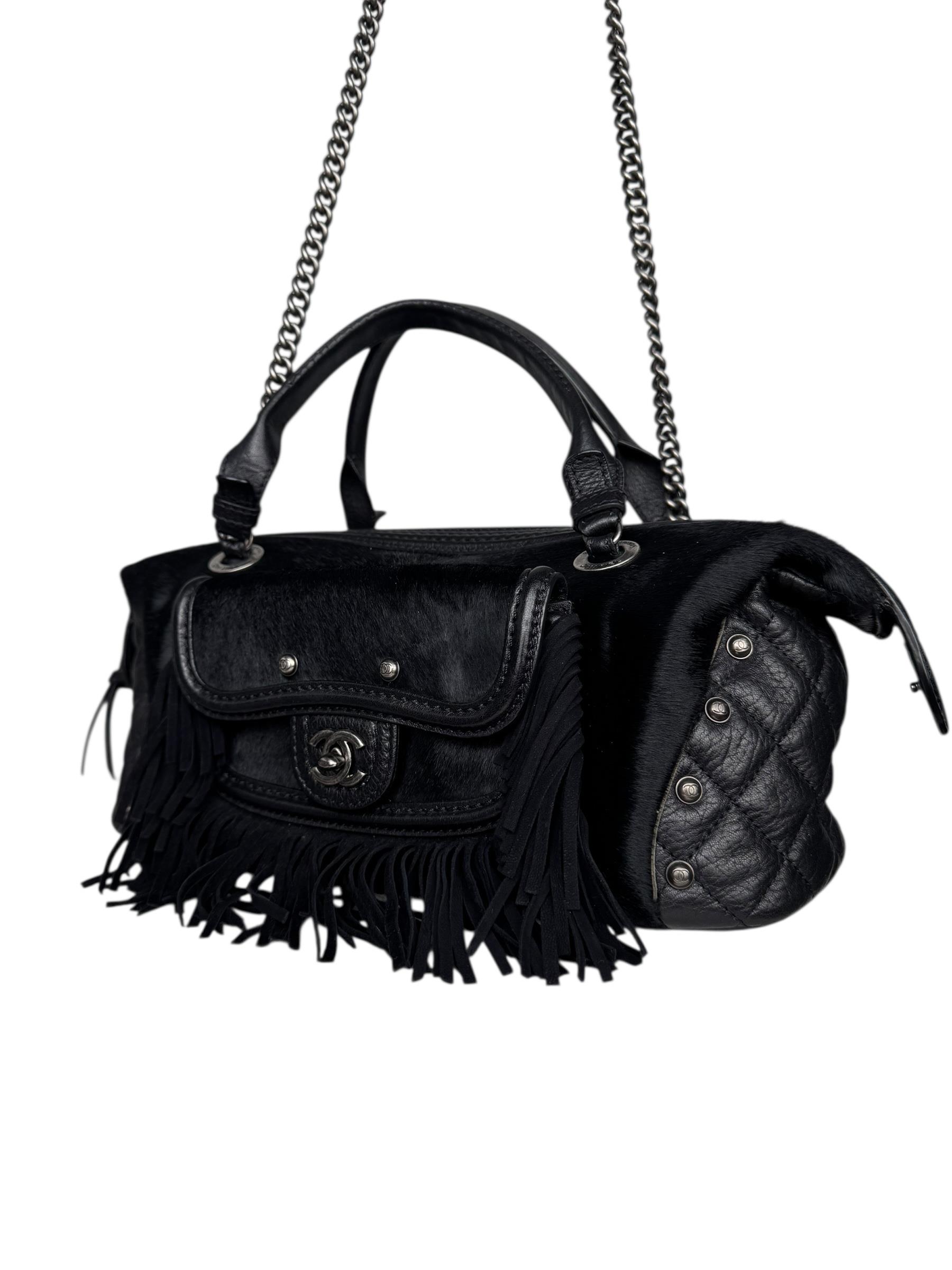 CHANEL CALFHAIR FRINGE PARIS DALLAS BAG
